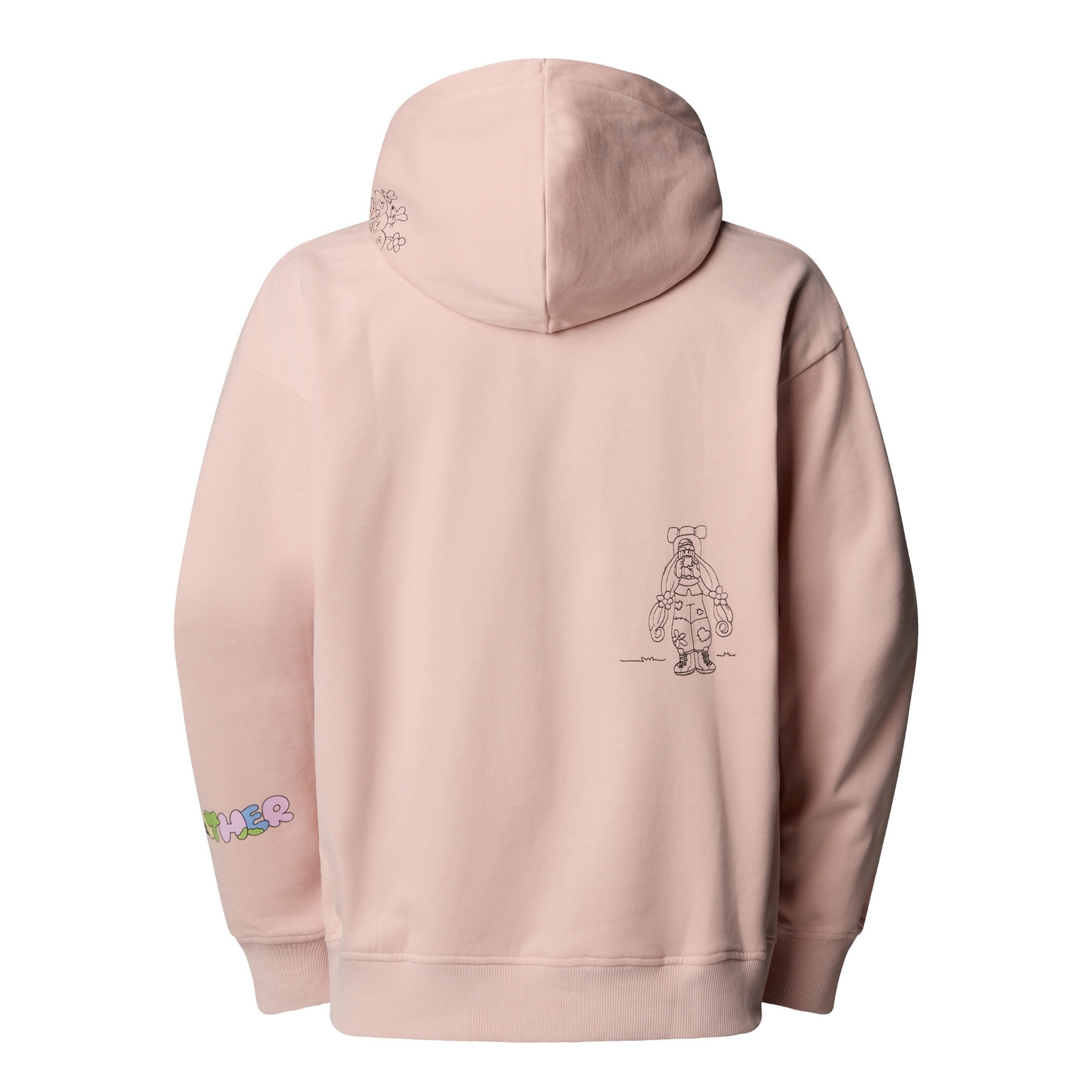 Bluza z kapturem damska The North Face MOUNTAIN CLEANUP OVER różowa NF0A8C2VLK6