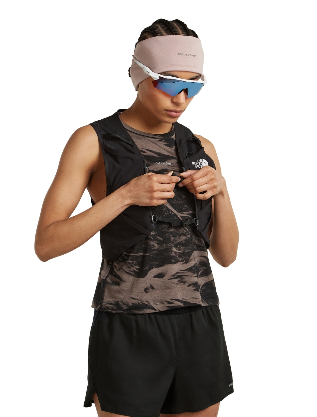 Opaska na g�ow� unisex Icebreaker 125 COOL-LITE SPHERE r�owa IB0A56FN0LH