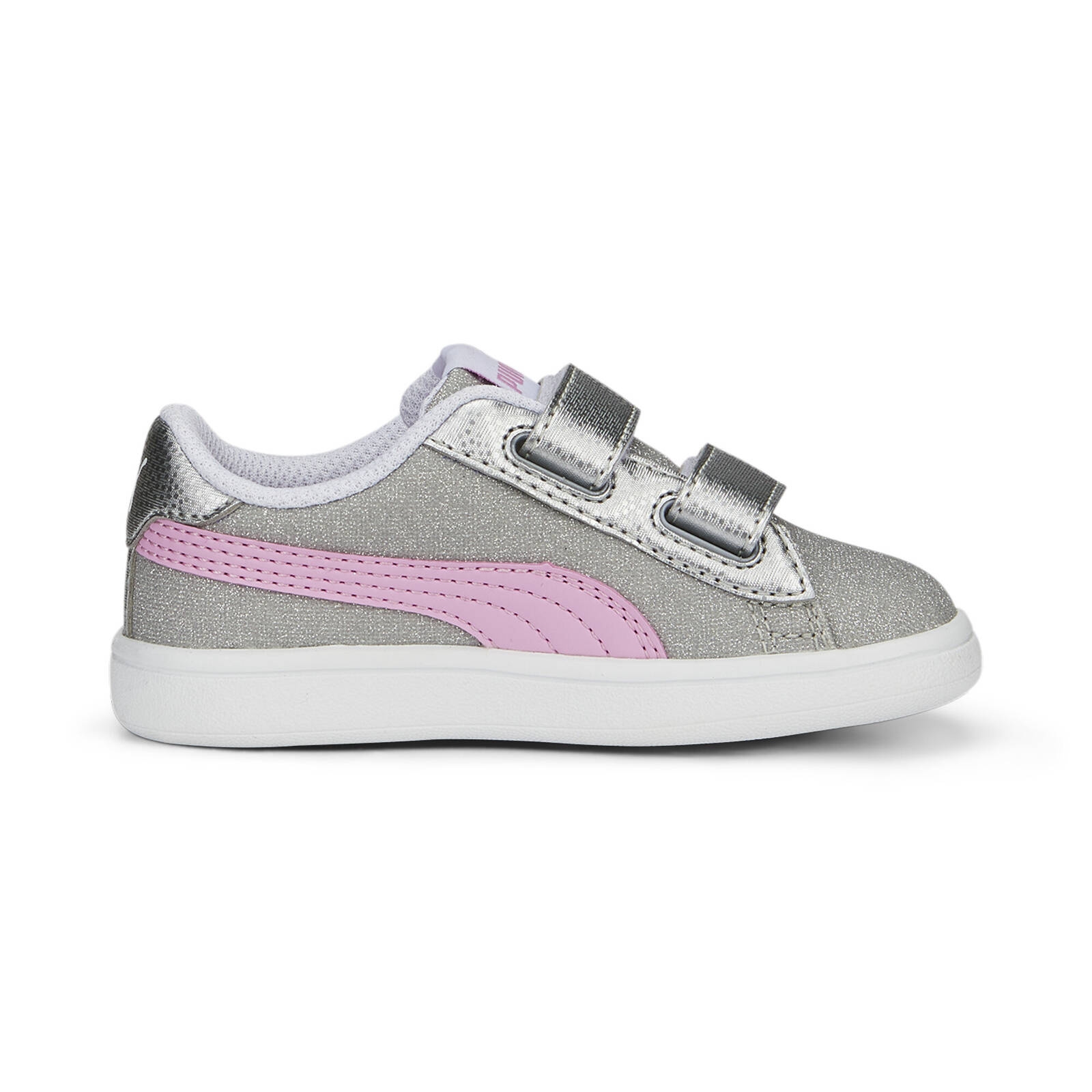 Buty sportowe dziewczce Puma SMASH V2 GLITZ GLAM V INF szare 36738032