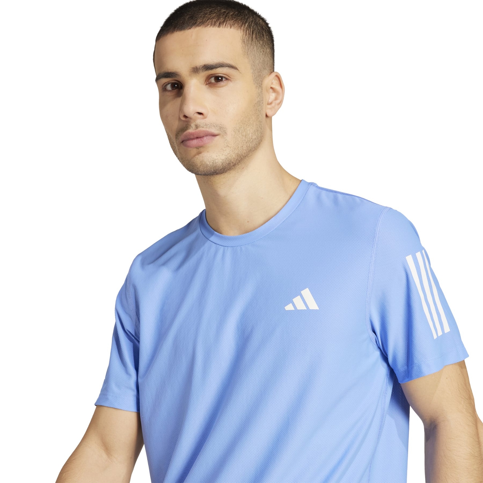 Koszulka do biegania mska adidas OWN THE RUN niebieska JX2212