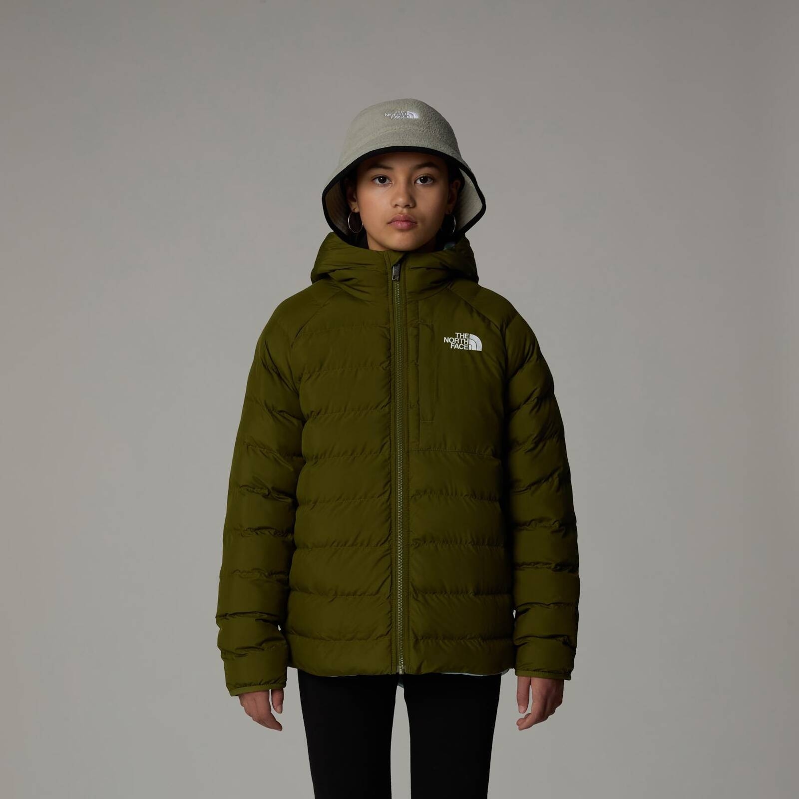 Kurtka puchowa dziewczęca The North Face PERRITO zielona NF0A88UEPIB