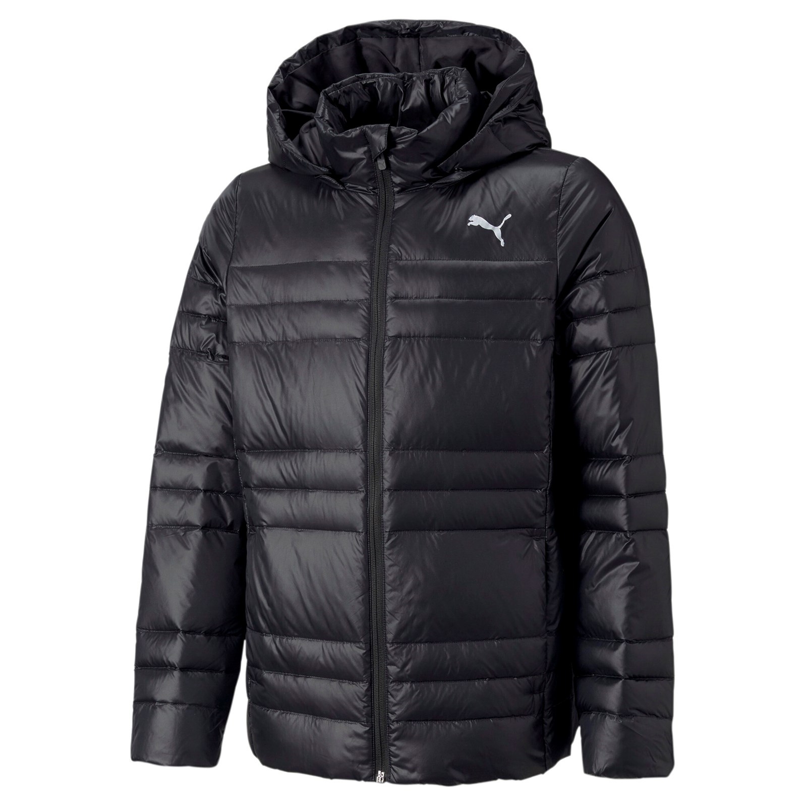 Kurtka z kapturem dziewczca Puma LIGHT GOOSE DOWN czarna 53194401
