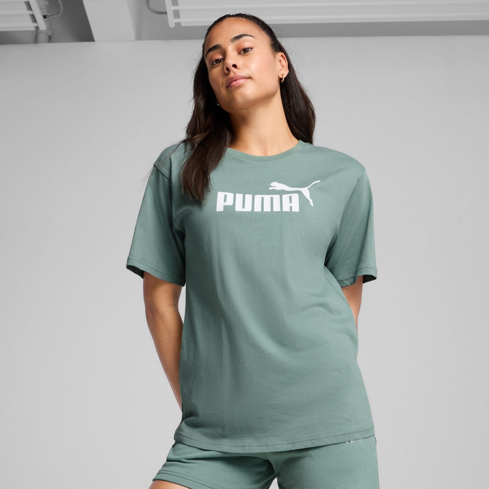 Koszulka mska Puma ESS NO. 1 LOGO RELAXED zielona 68497030