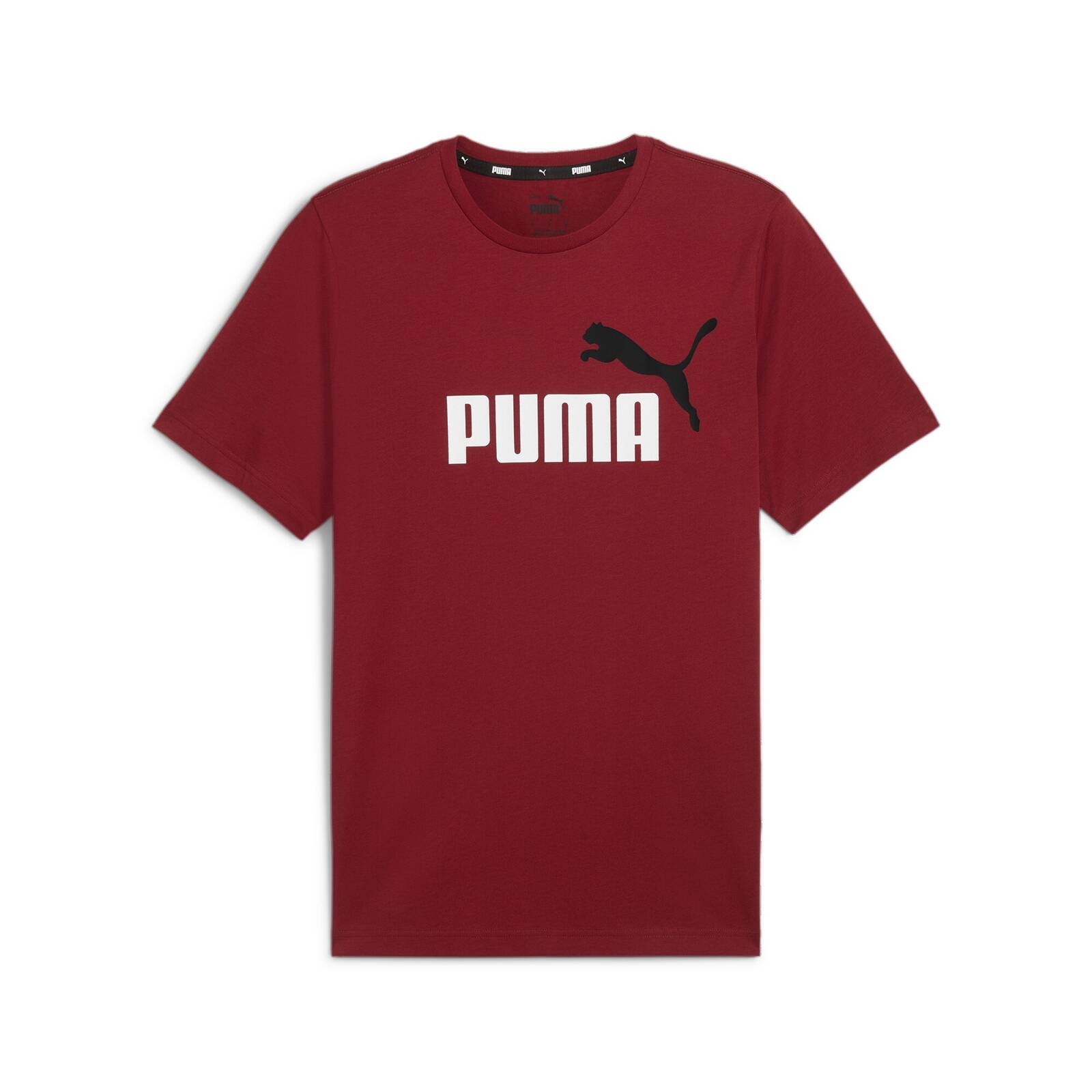 Koszulka mska Puma ESS+ 2 COL LOGO bordowa 58675912