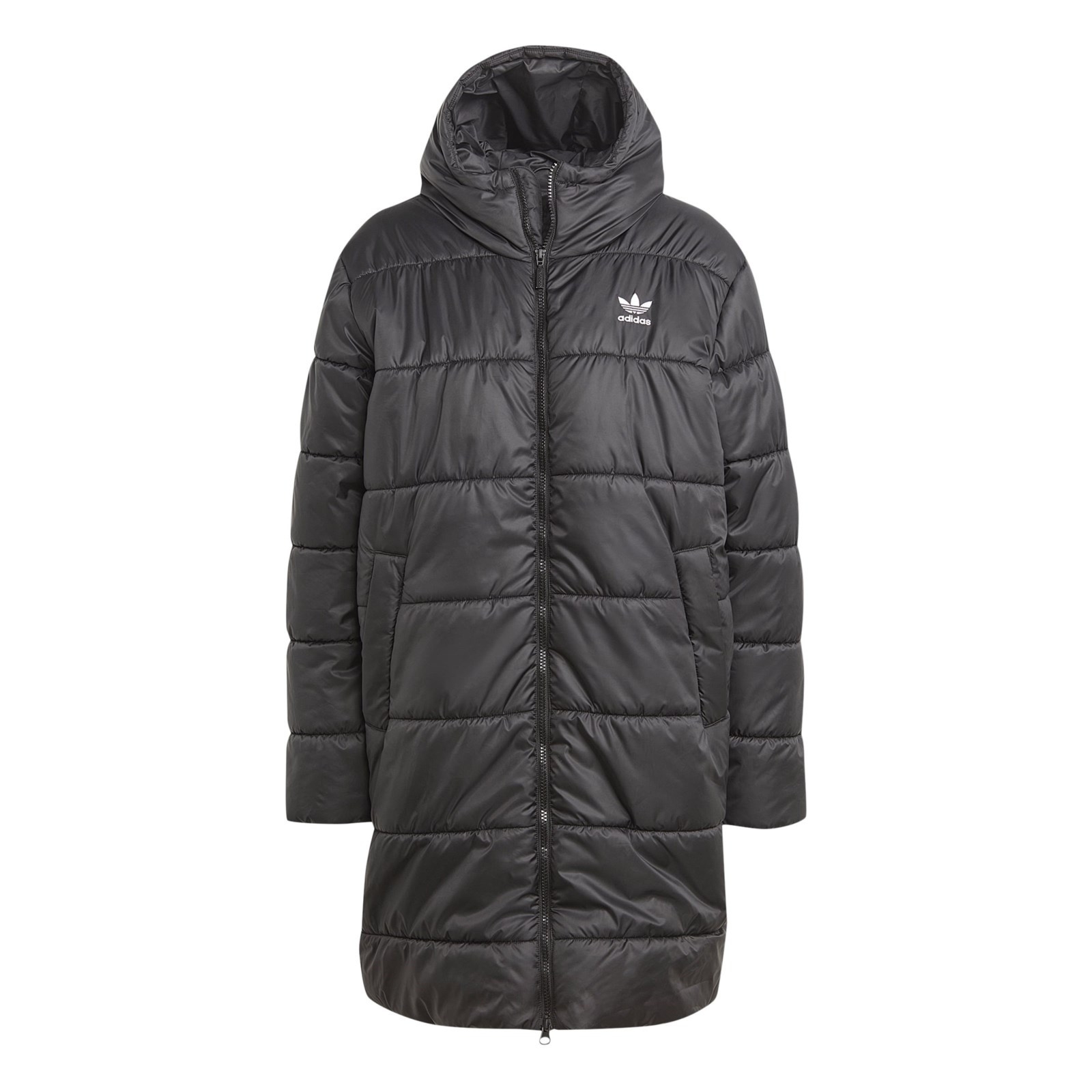 Kurtka z kapturem damska adidas ADICOLOR LONG SLIM czarna II8456