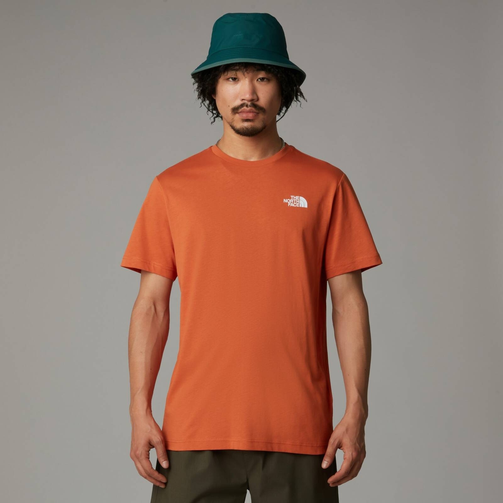 Koszulka męska The North Face S/S REDBOX pomarańczowa NF0A87NP6D2