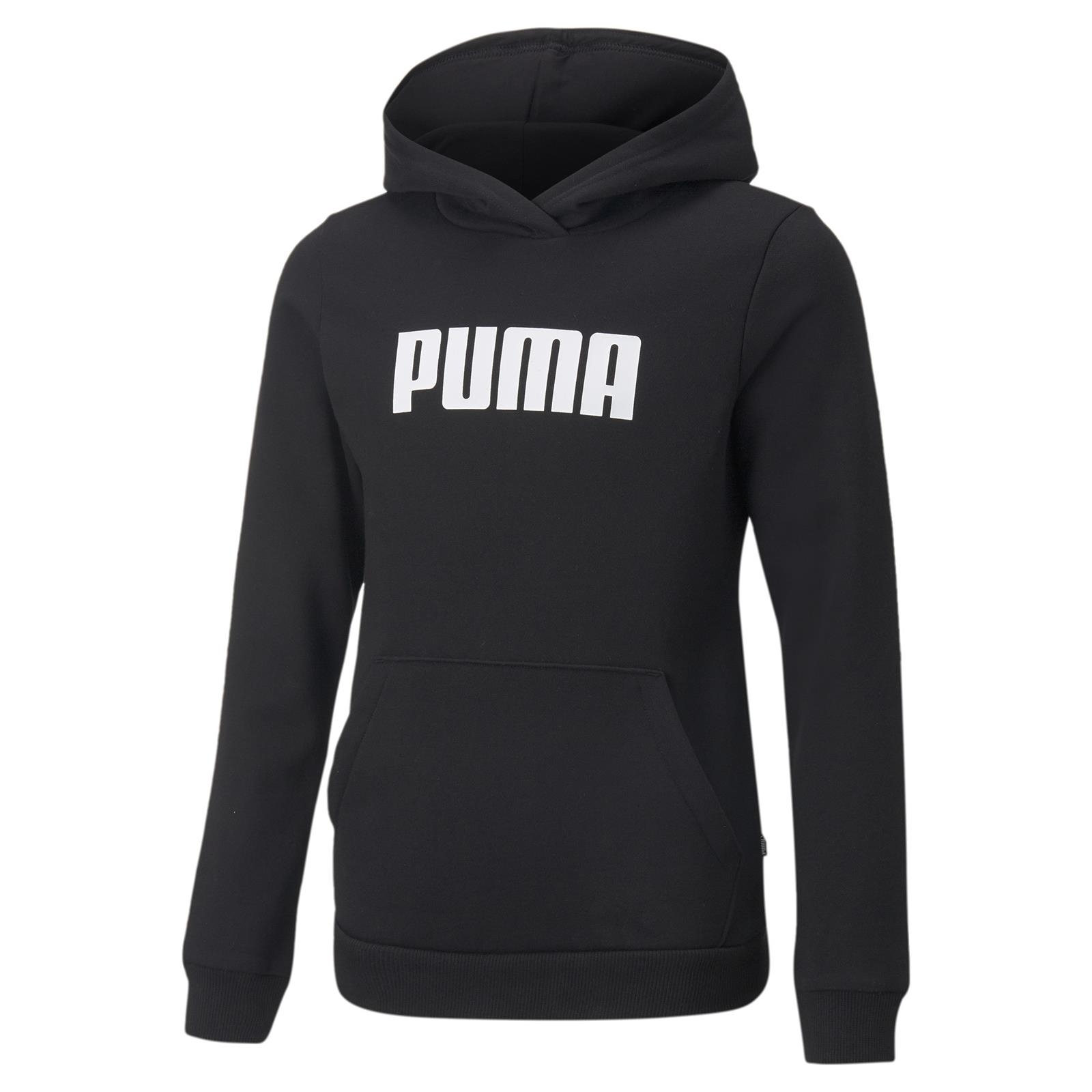 Bluza z kapturem dziewczca Puma ESSENTIAL FL czarna 84758703