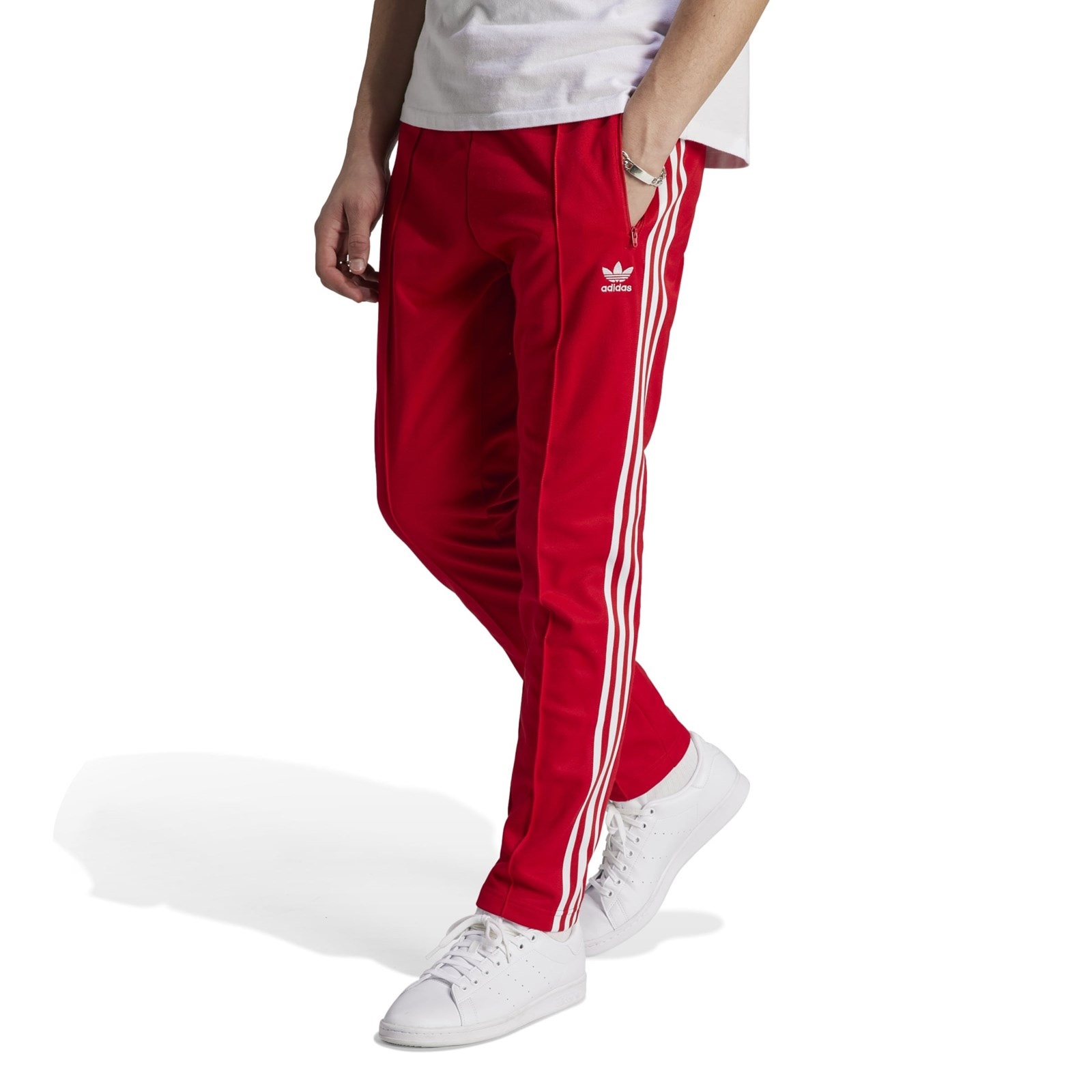 Spodnie dresowe m�skie adidas ADICOLOR CLASSICS BECKENBAUER czerwone IM4547