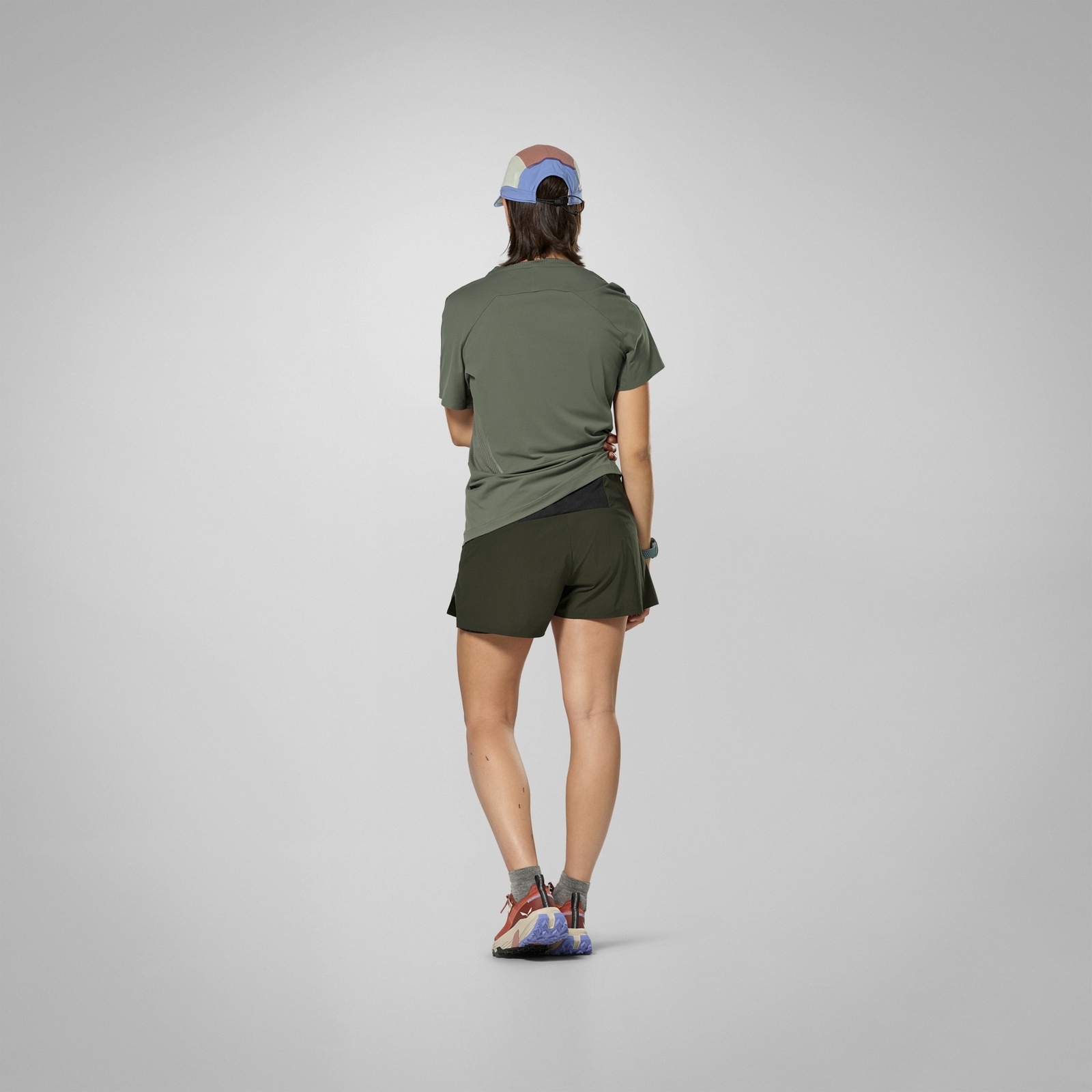 Spodenki trekkingowe damskie Salewa PEDROC 2IN1 zielone 00-0000029309_5281