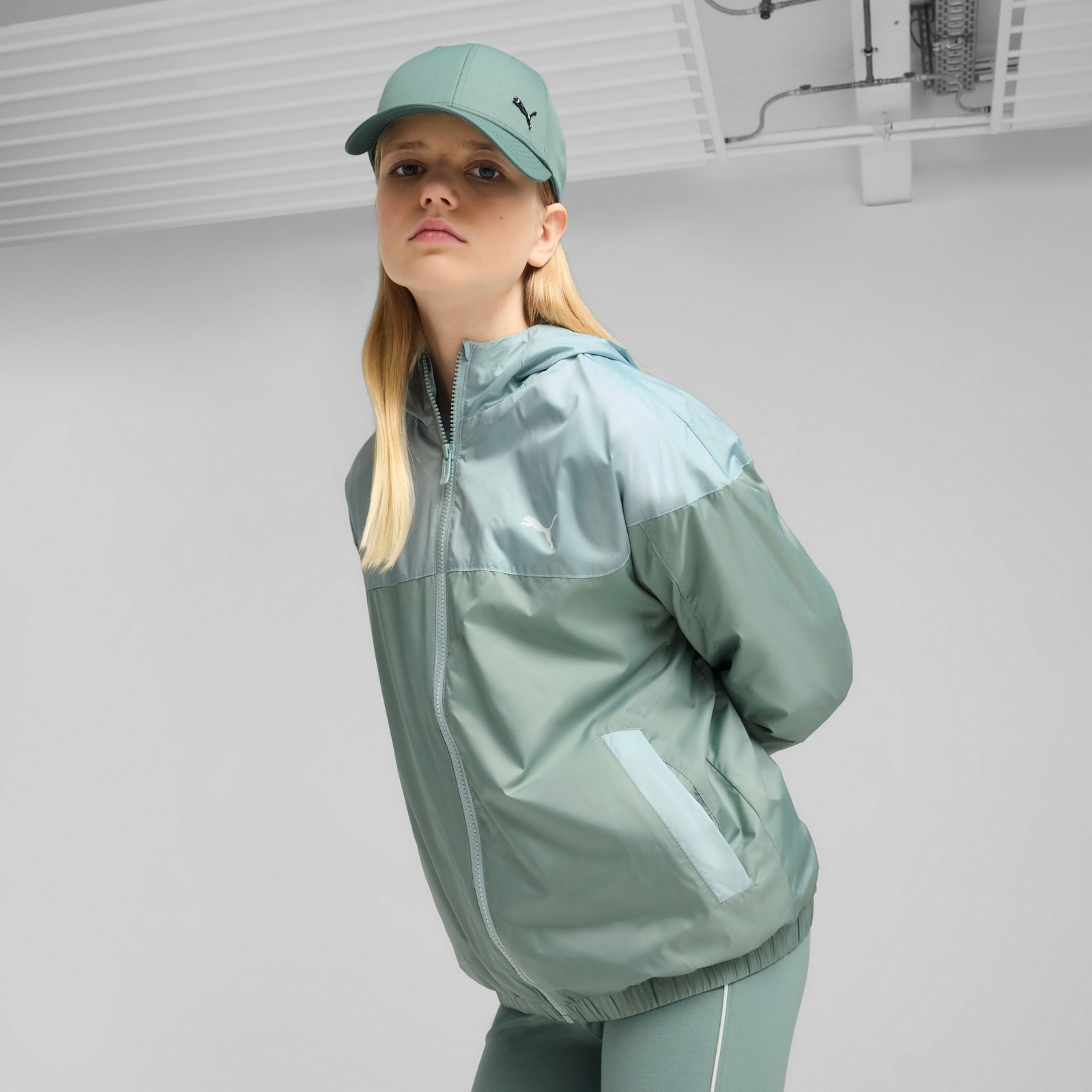 Czapka z daszkiem dziecica Puma ESS METAL BB JR zielona 02611603