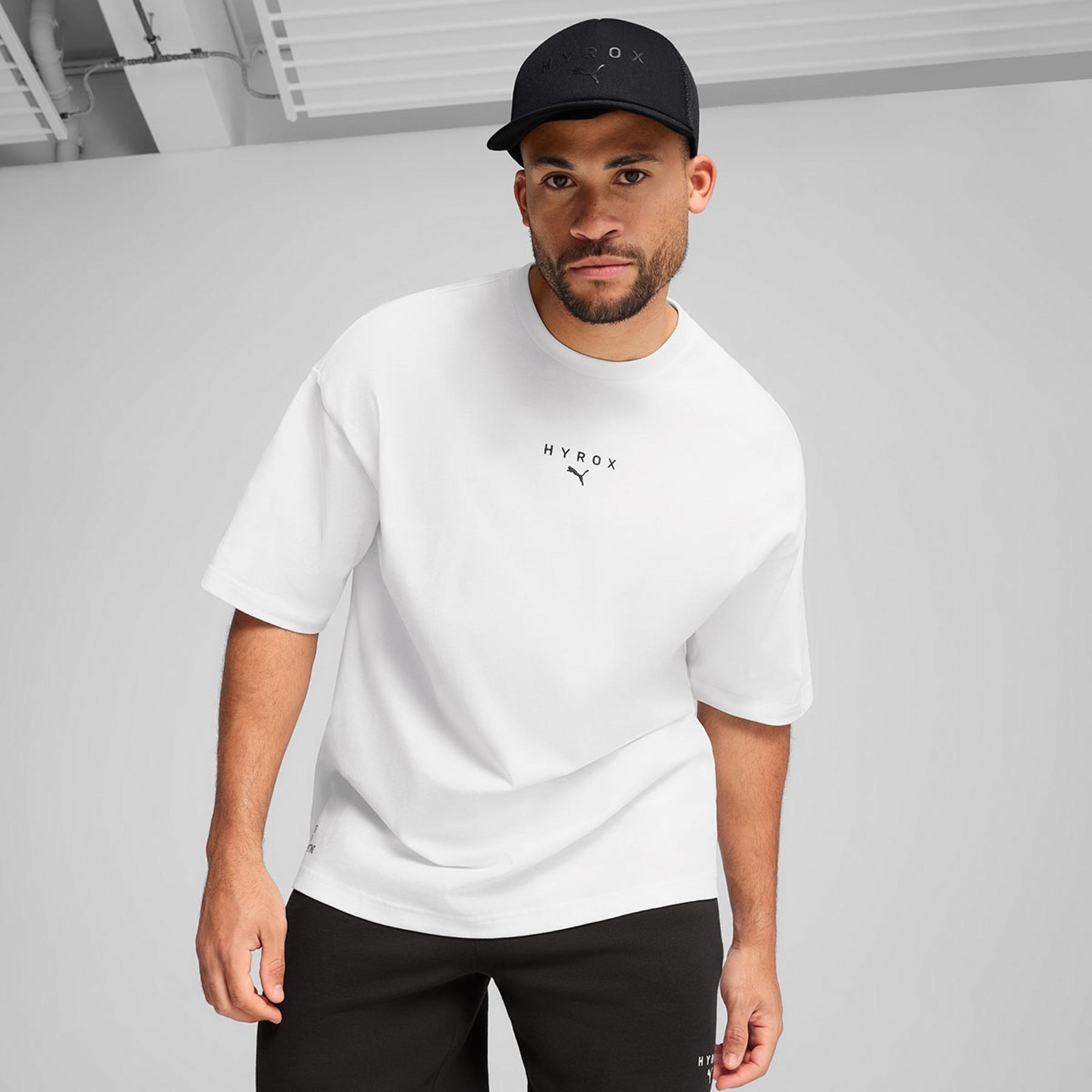 Czapka z daszkiem unisex Puma X HYROX TRUCKER czarna 02635601