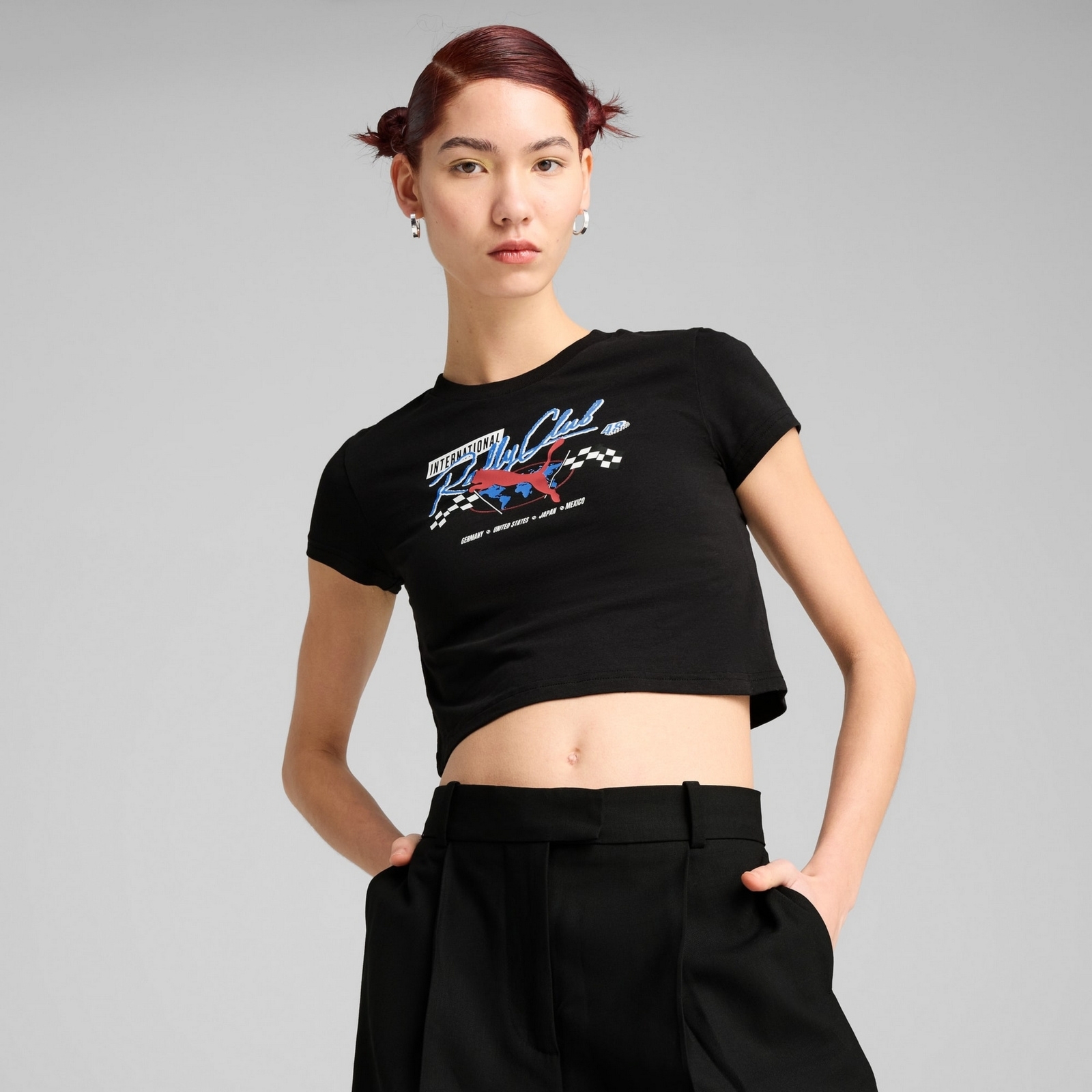 Koszulka damska Puma GRAPHICS MOTO BABY czarna 63150201