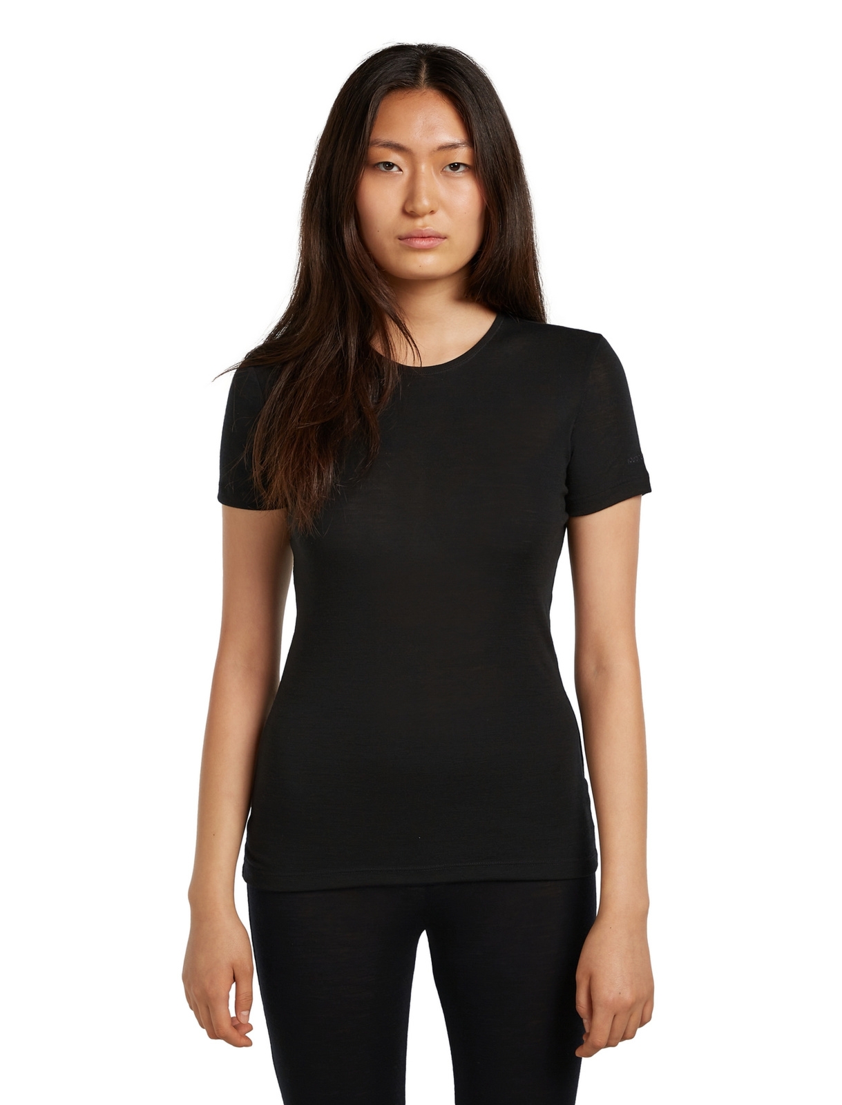 Koszulka damska Icebreaker 175 EVERYDAY CREWE czarna IB104470001