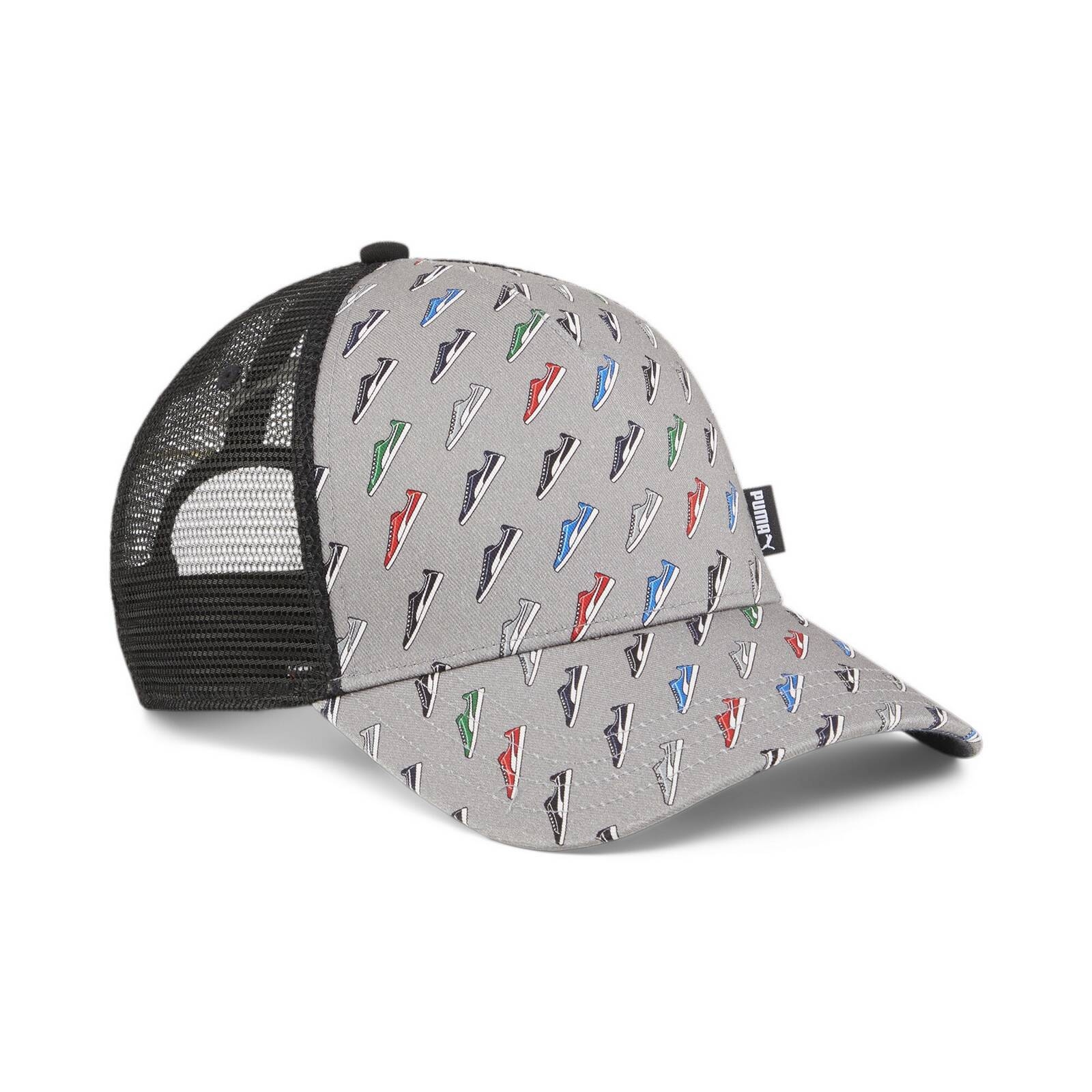 Czapka z daszkiem unisex Puma ACADEMY AOP TRUCKER szara 02436210