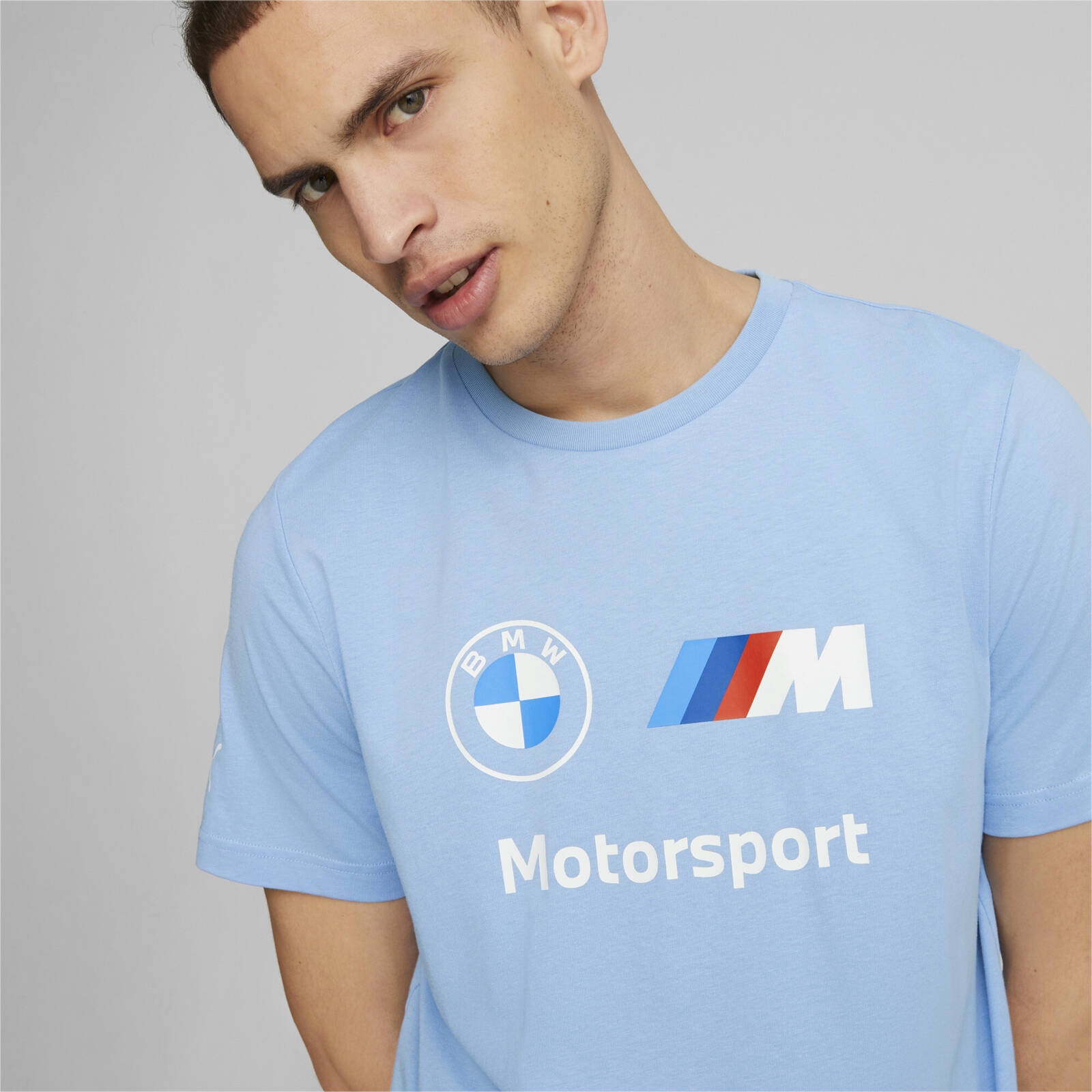 Koszulka mska Puma BMW MMS ESS LOGO niebieska 53814808