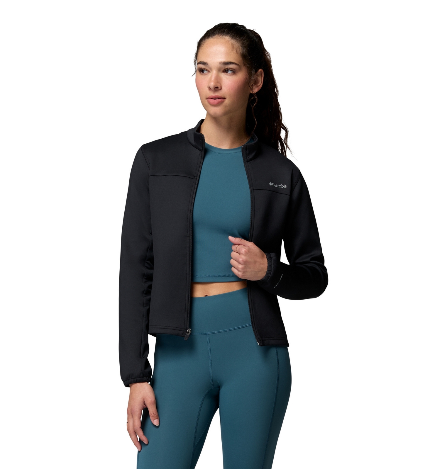 Bluza damska Columbia SLOAN CREST SPACER FLEECE FZ czarna 2155781010