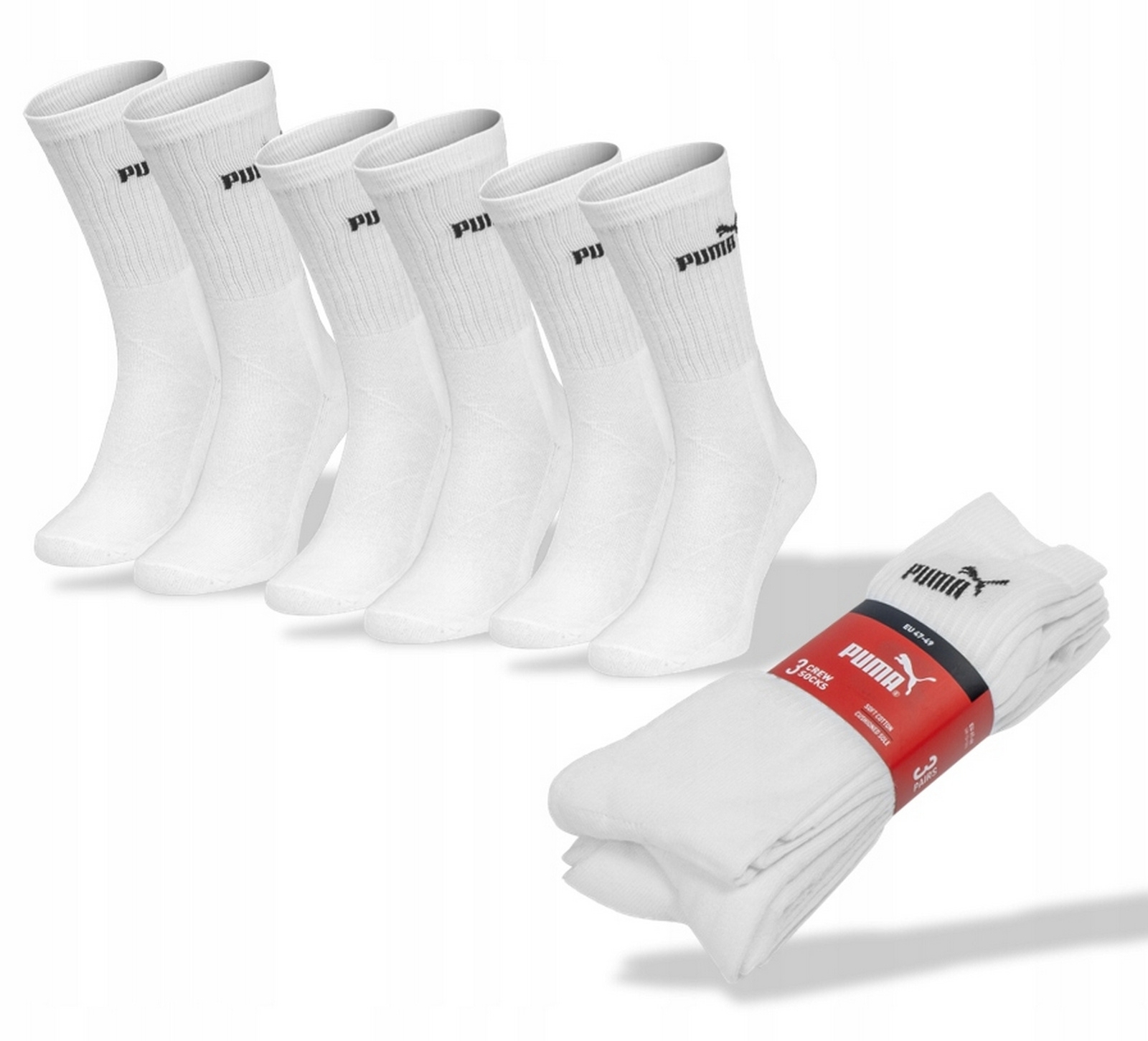 Skarpety unisex Puma ELEMENTS CREW 3-PACK biae 94711007