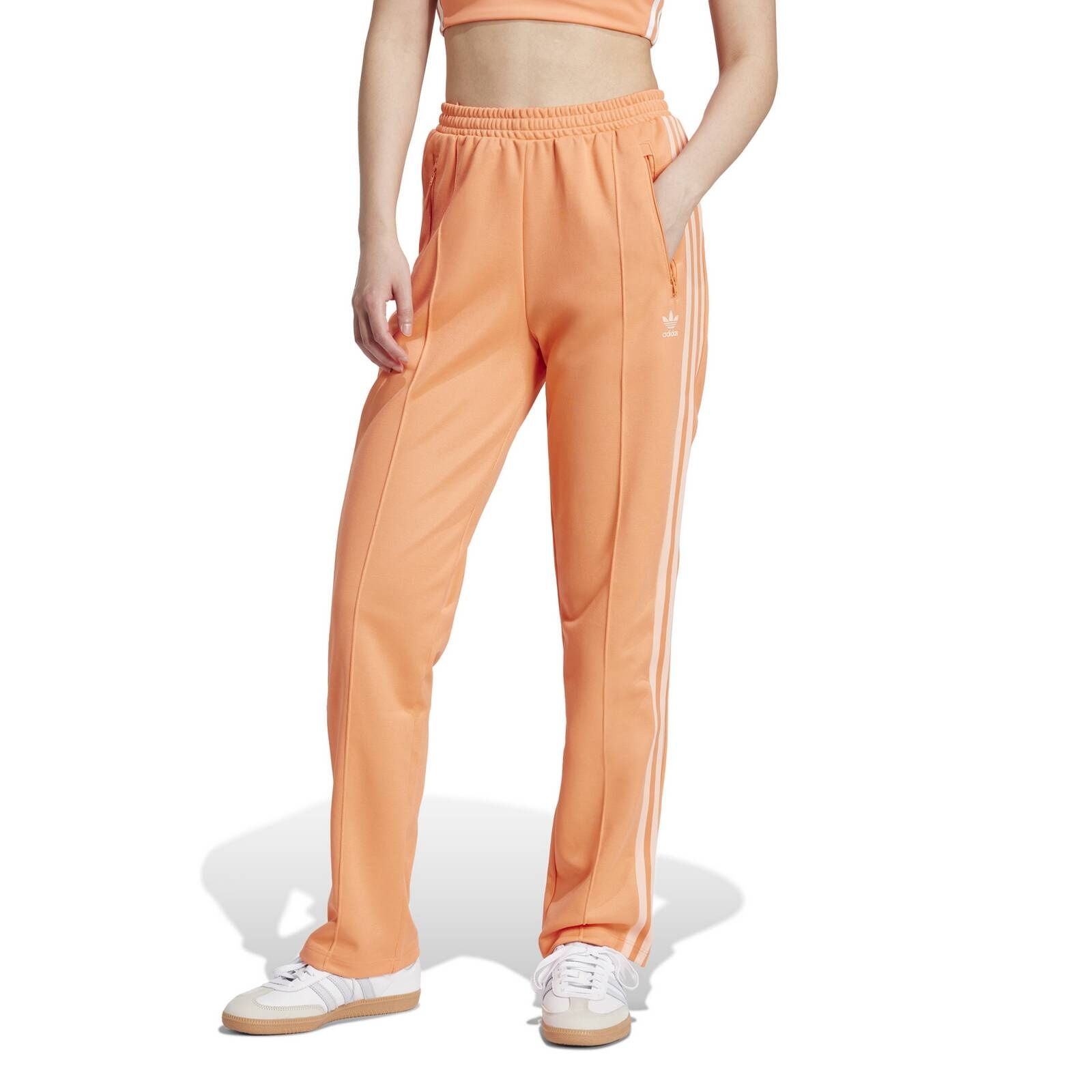 Spodnie dresowe damskie adidas BECKENBAUER pomaraczowe JC5795