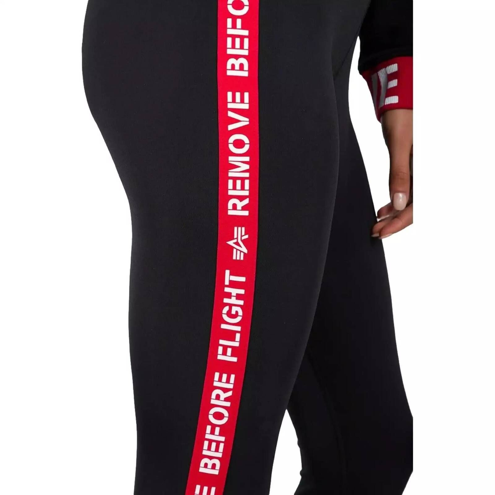 Legginsy damskie Alpha Industries RBF TAPE czarne 126071-03