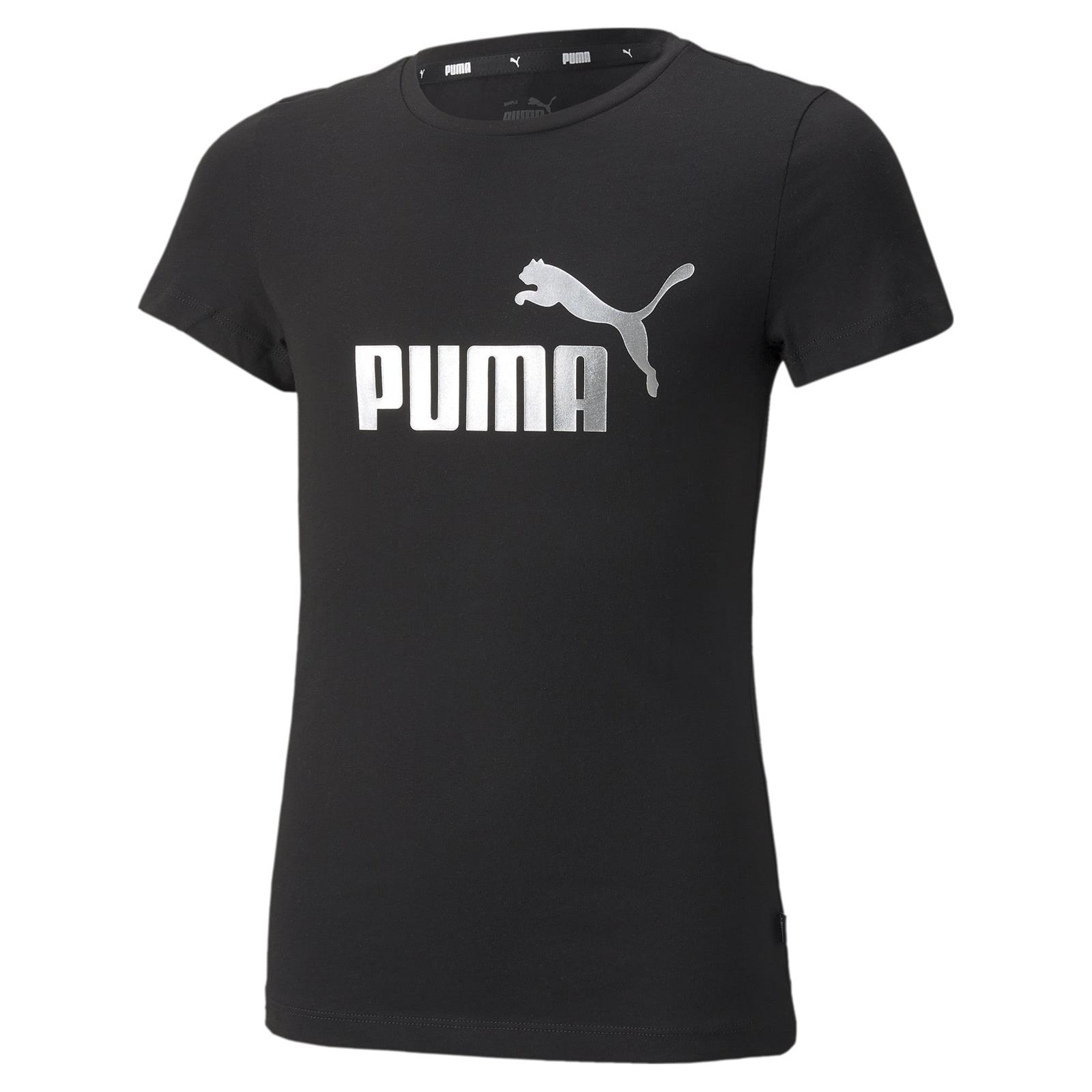 Koszulka dziewczca Puma ESS+ LOGO czarna 84695301