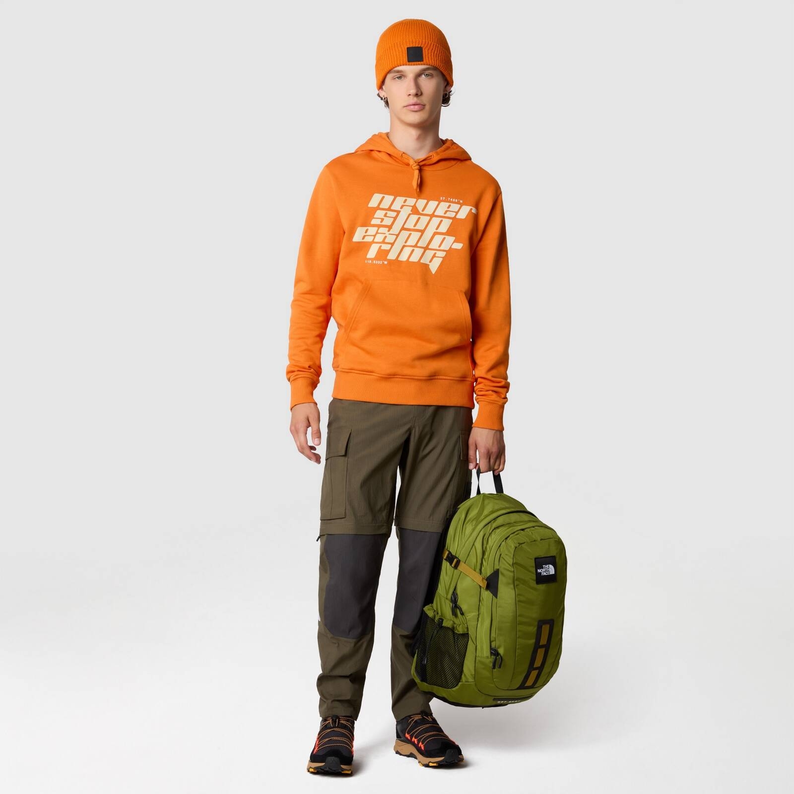 Bluza z kapturem unisex The North Face GRAPHIC pomaraczowa NF0A852ZI0M
