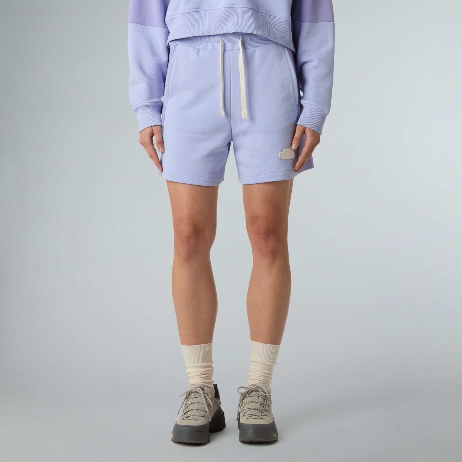 Szorty damskie The North Face TERRY RELAXED fioletowe NF0A8C270VI
