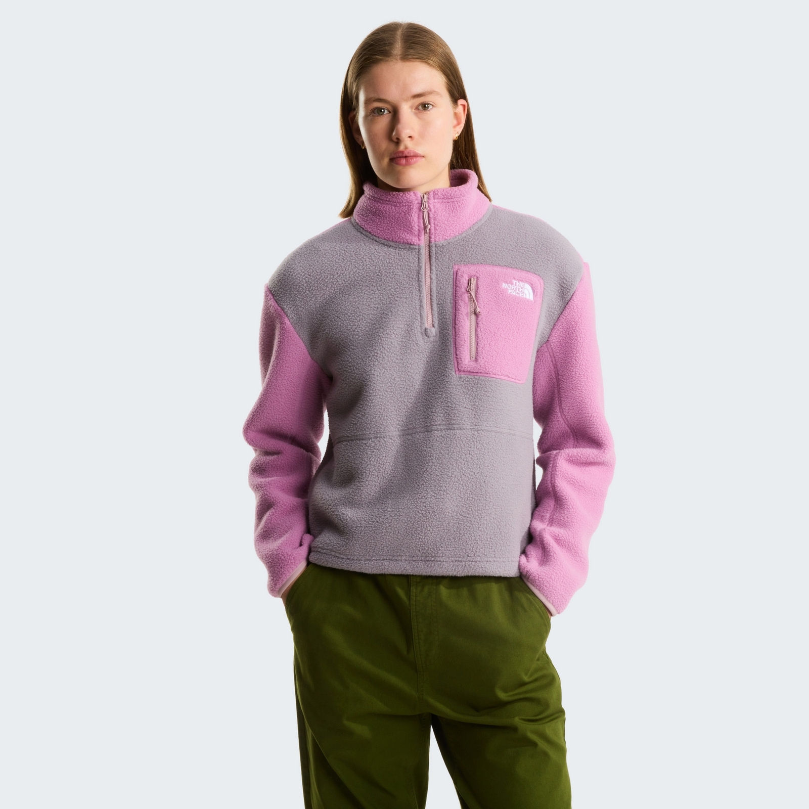 Polar damski The North Face YUMIORI 1/4 ZIP fioletowy NF0A8E89M5O