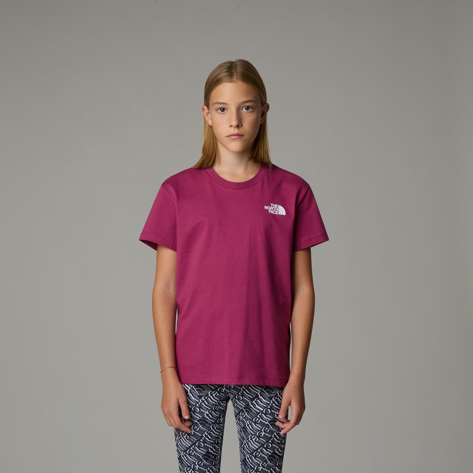 Koszulka dziewczęca The North Face BOX NSE bordowa NF0A8CJB6EO