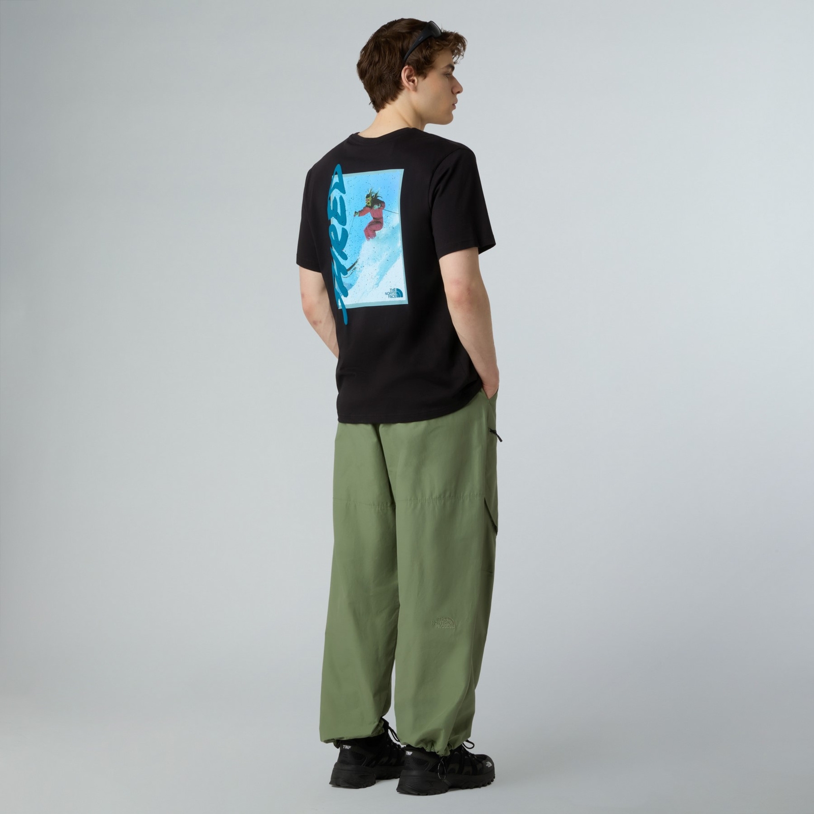 Koszulka unisex The North Face NSE SLOPES RELAXED GRAPHIC czarna NF0A8E4EJK3