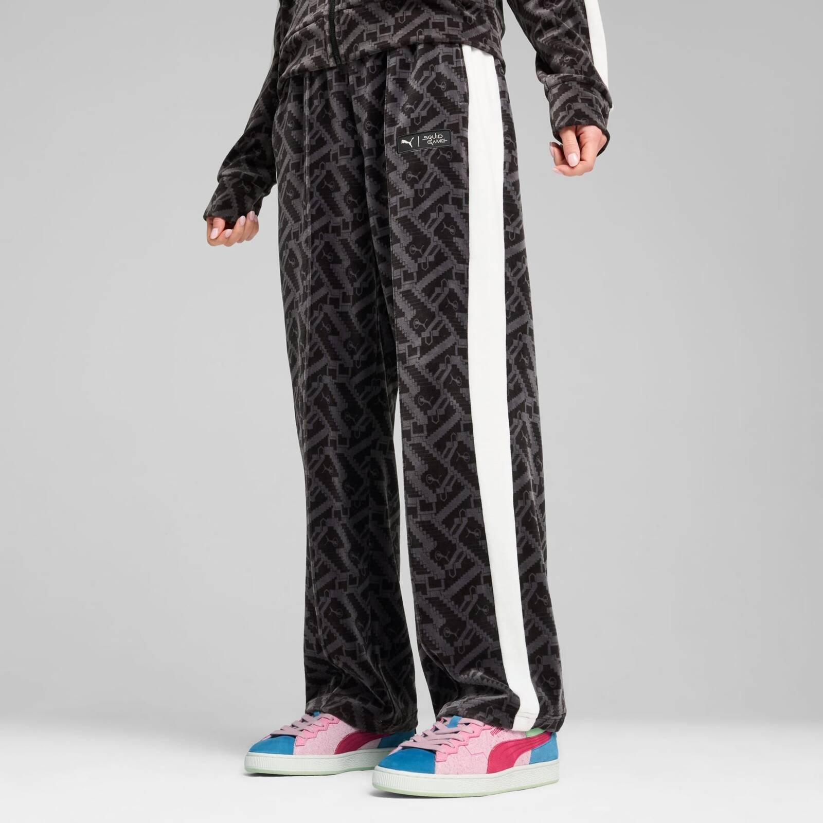 Spodnie dresowe damskie Puma X SQUID GAME T7 ICONIC czarne 62743301