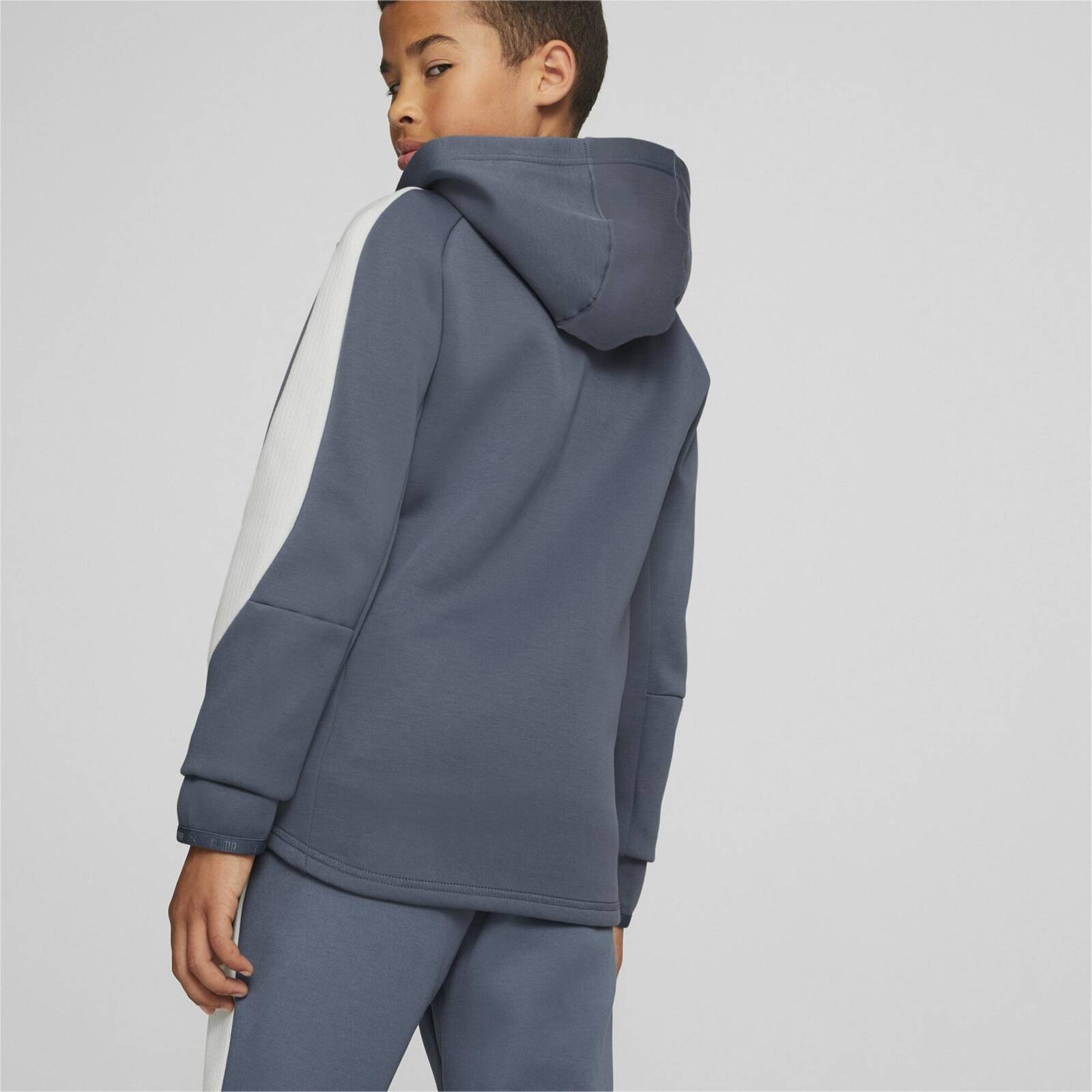 Bluza z kapturem chopica Puma EVOSTRIPE FZ niebieska 67006818
