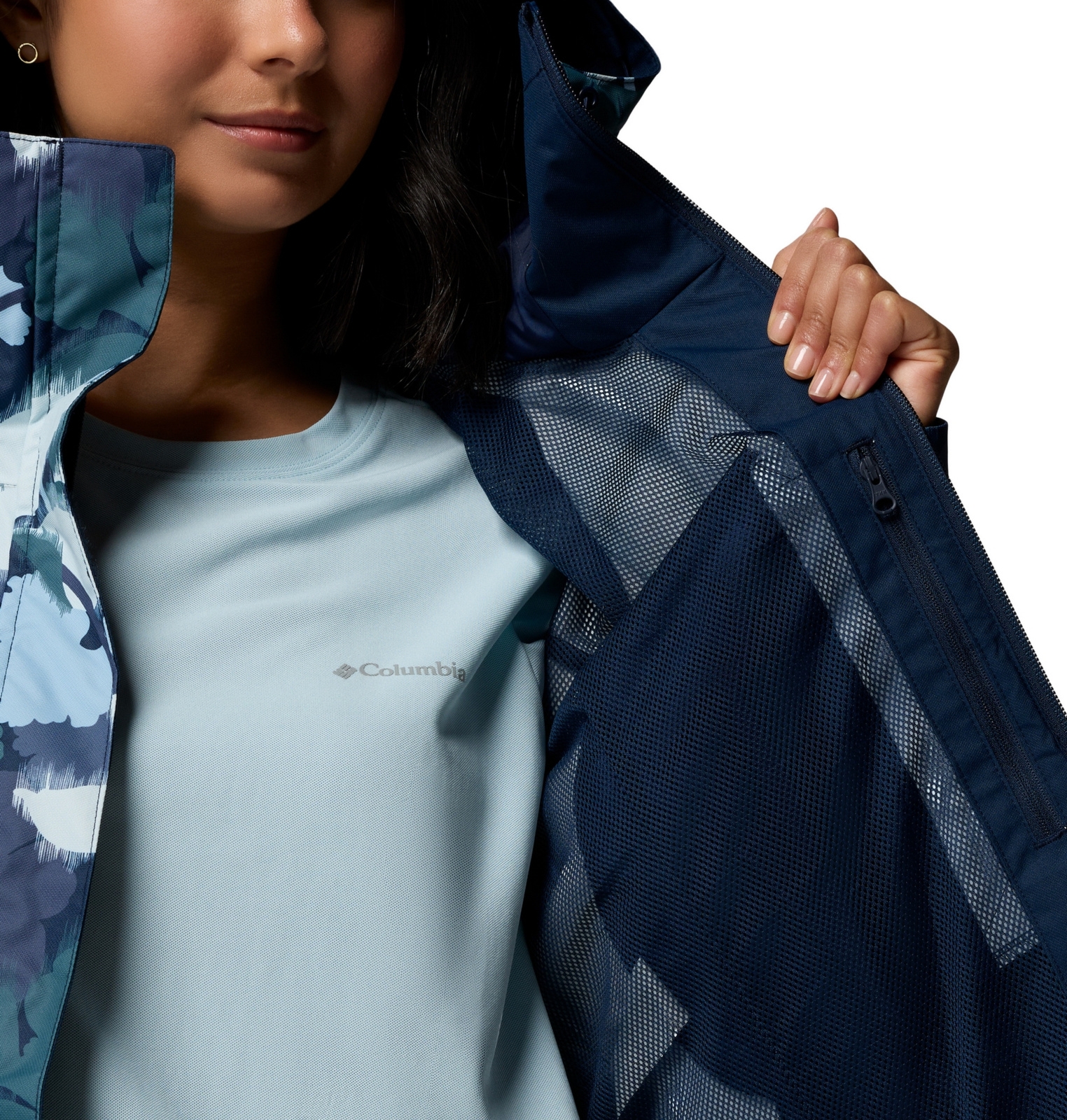 Kurtka wodoodporna damska Columbia HIKEBOUND granatowa 2116334467