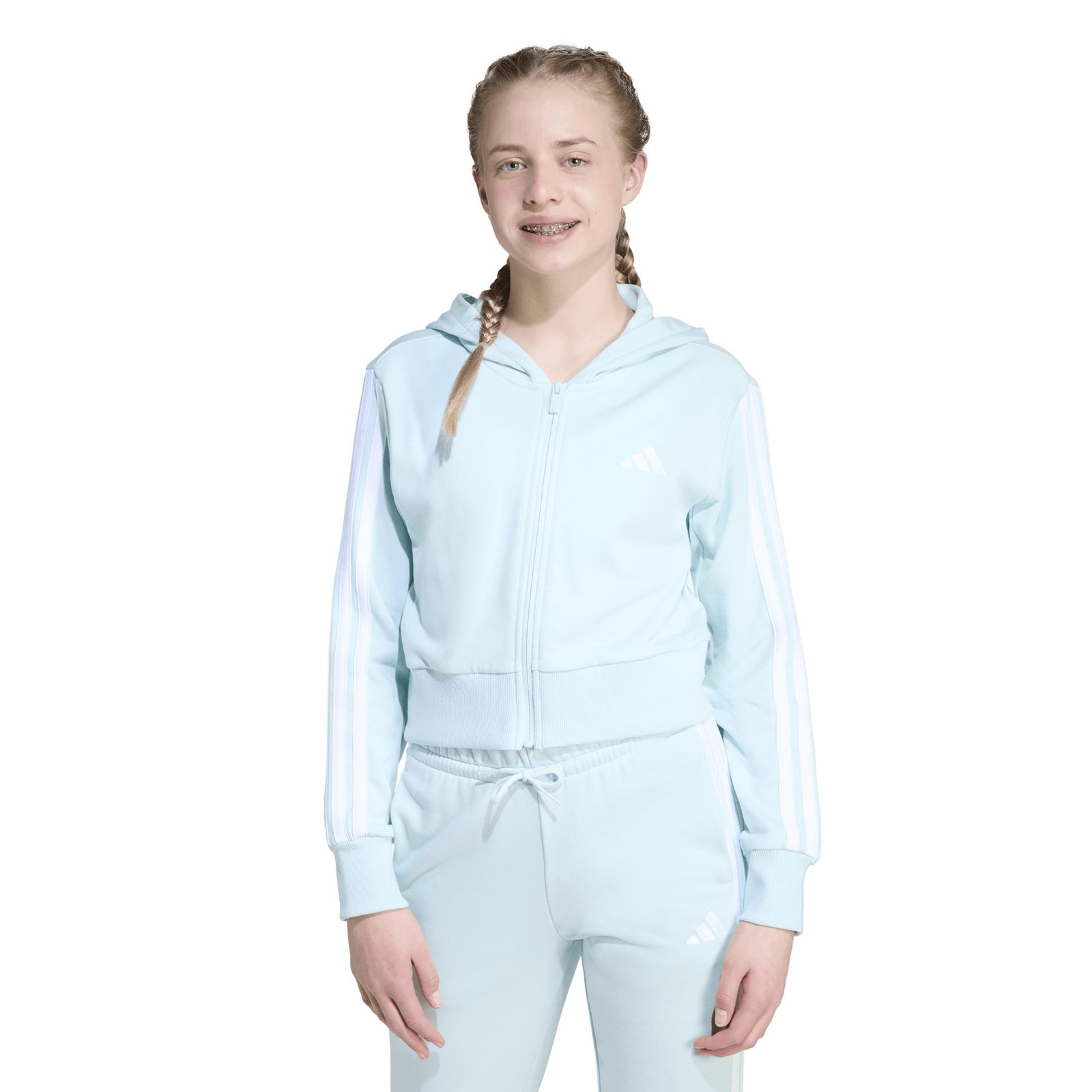 Bluza dziewczca adidas ESSENTIALS niebieska JY4984