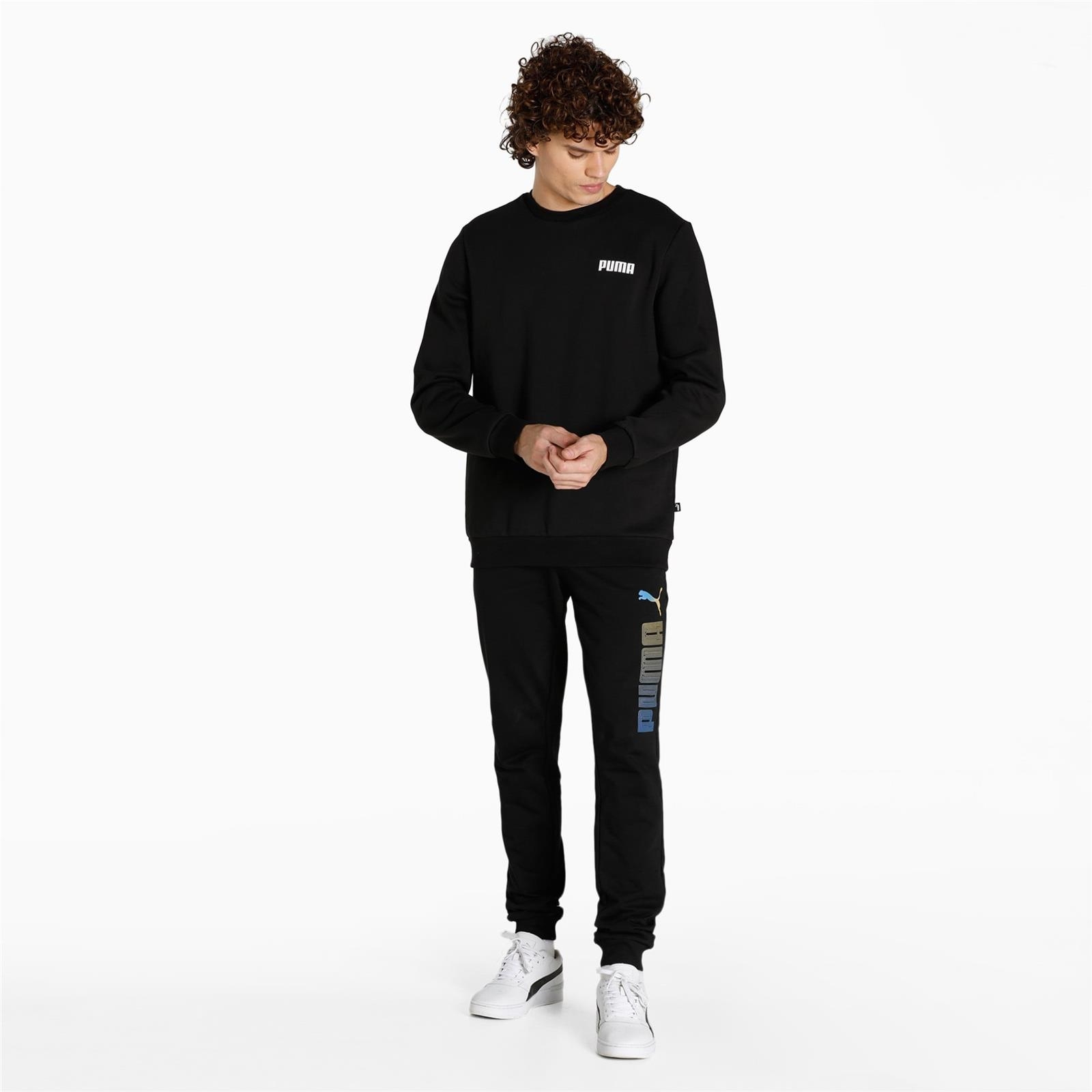 Bluza mska Puma ESS CREW FL czarna 84746001