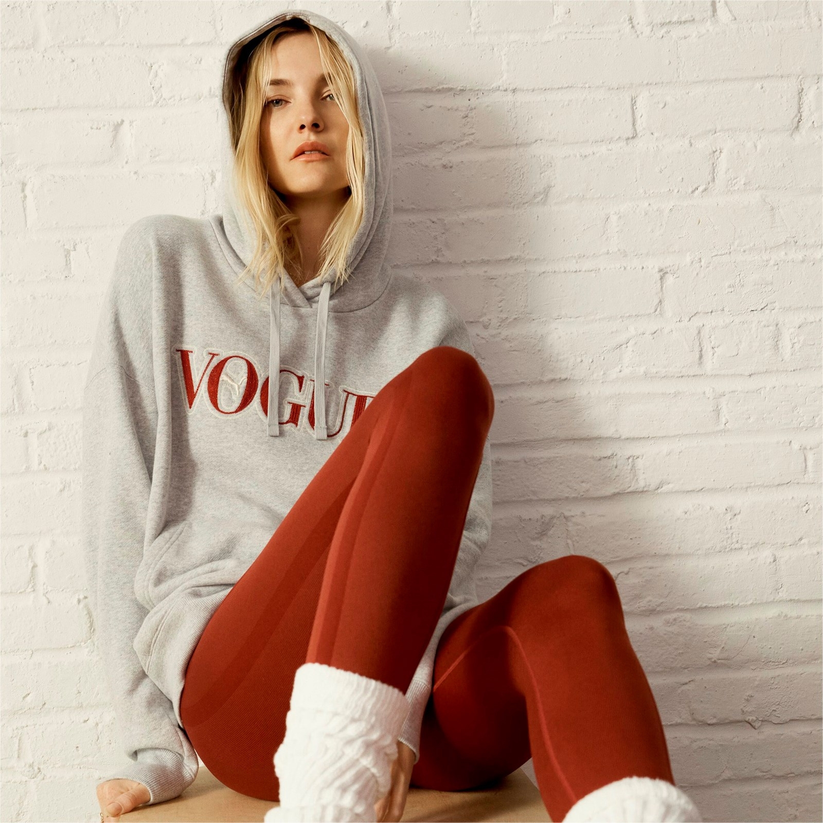 Legginsy damskie Puma X VOGUE SEAMLESS bordowe 53669422