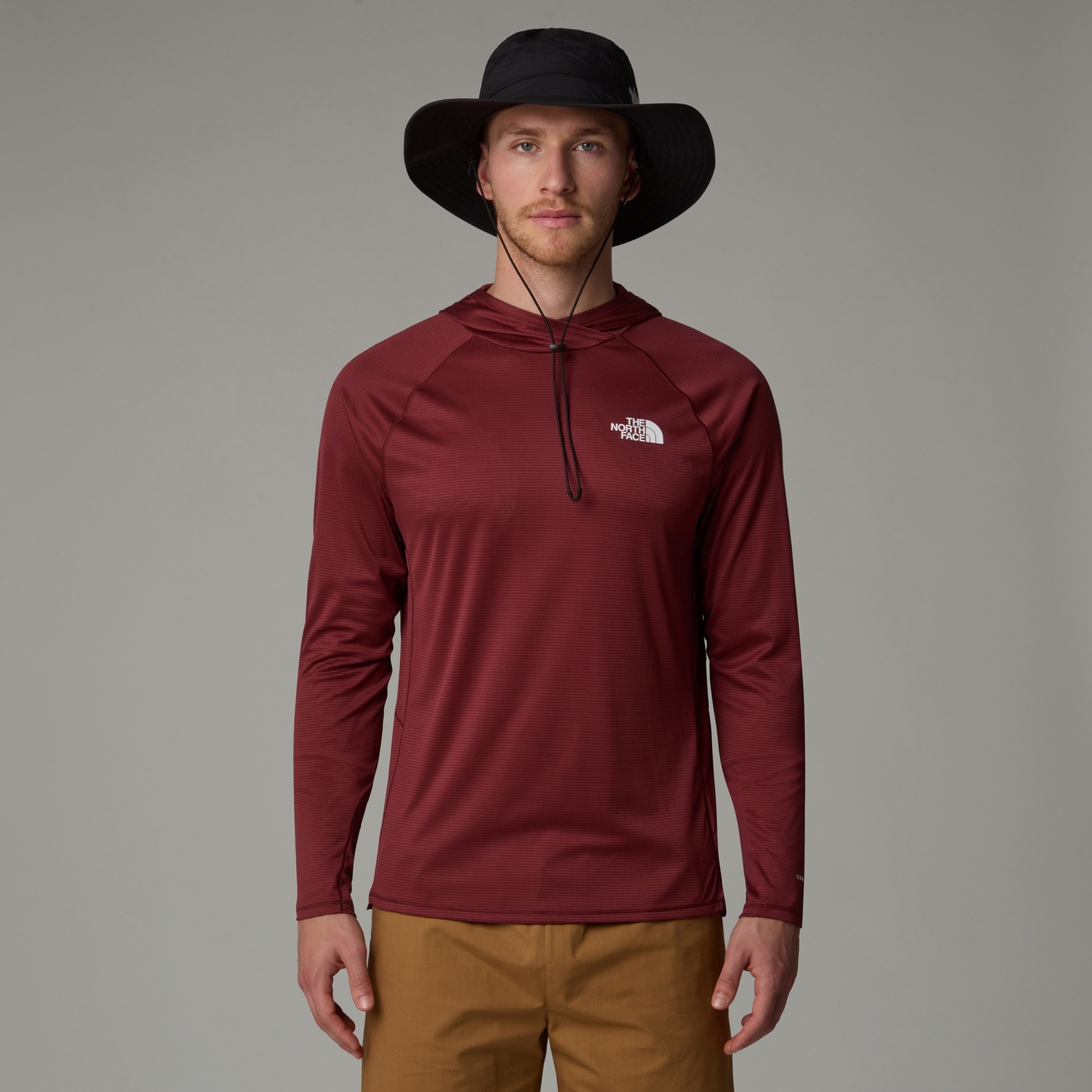 Bluza do biegania męska The North Face SUNRISER bordowa NF0A8BN80VO