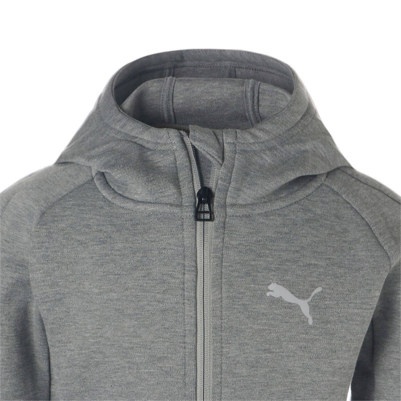 Bluza z kapturem chopica Puma EVOSTRIPE FZ DK szara 84698903