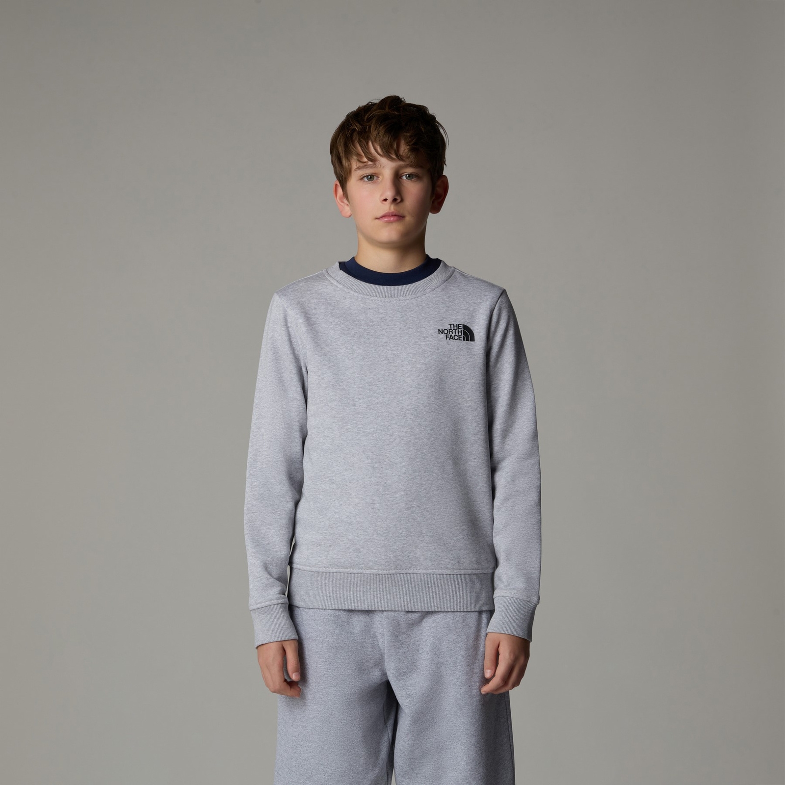 Bluza dziecięca The North Face BOX NSE REGULAR CREW szara NF0A89H7DYX