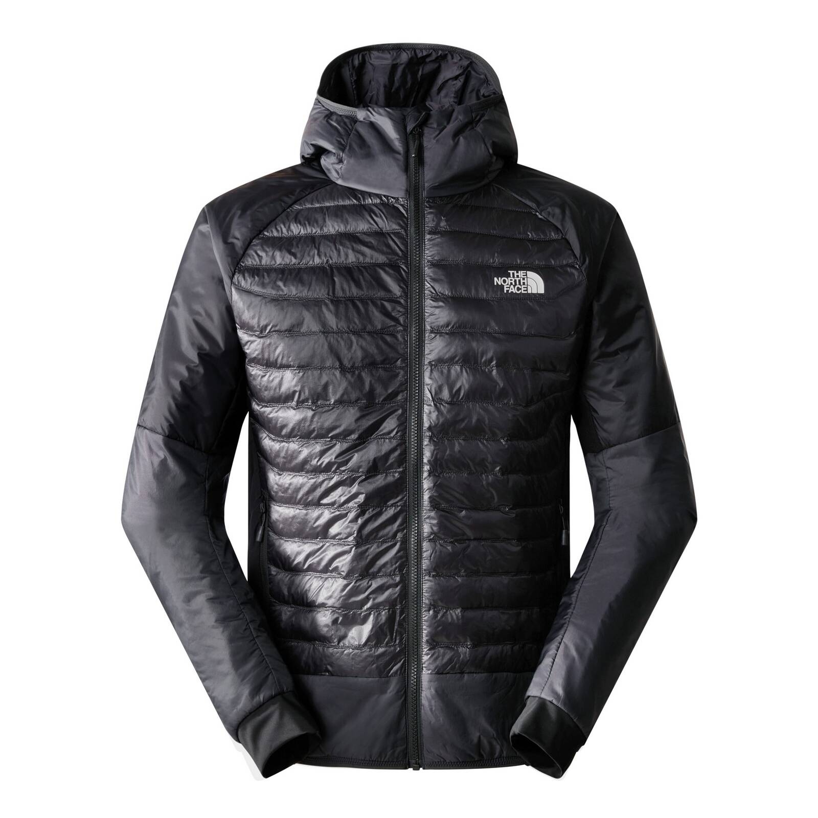 Kurtka z kapturem mska The North Face MACUGNAGA HYBRID INSULATION szara NF0A851XMN8