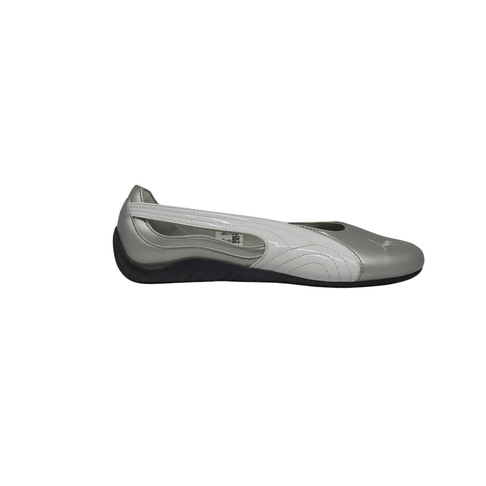 Baleriny damskie Puma SPEEDCAT METALLIC srebrne 40158101