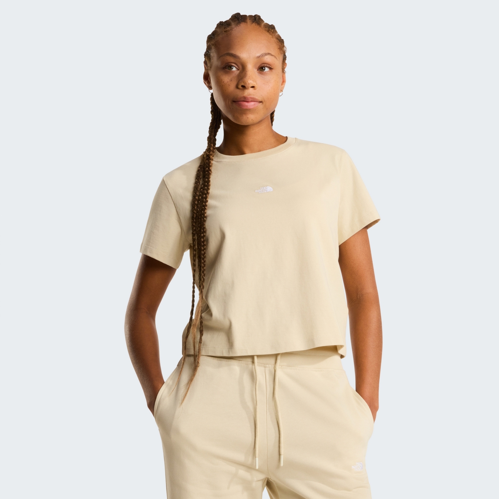 Koszulka damska The North Face ESSENTIAL REGULAR SHORT be�owa NF0A8GR1DOM