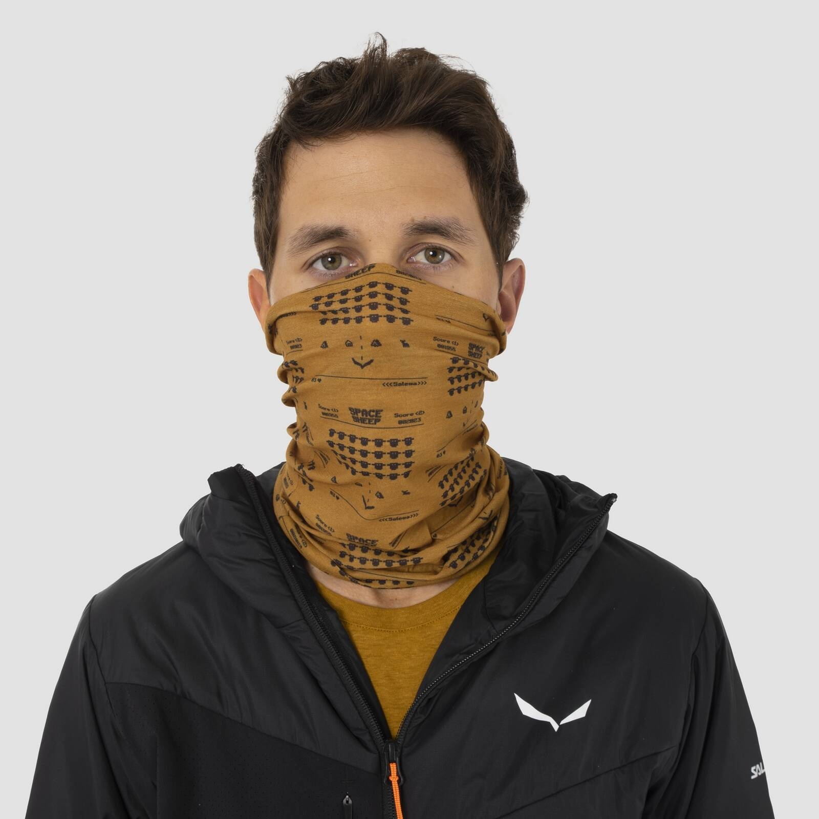 Chusta unisex Salewa ICONO HEADBAND brzowy 00-0000024885_7021