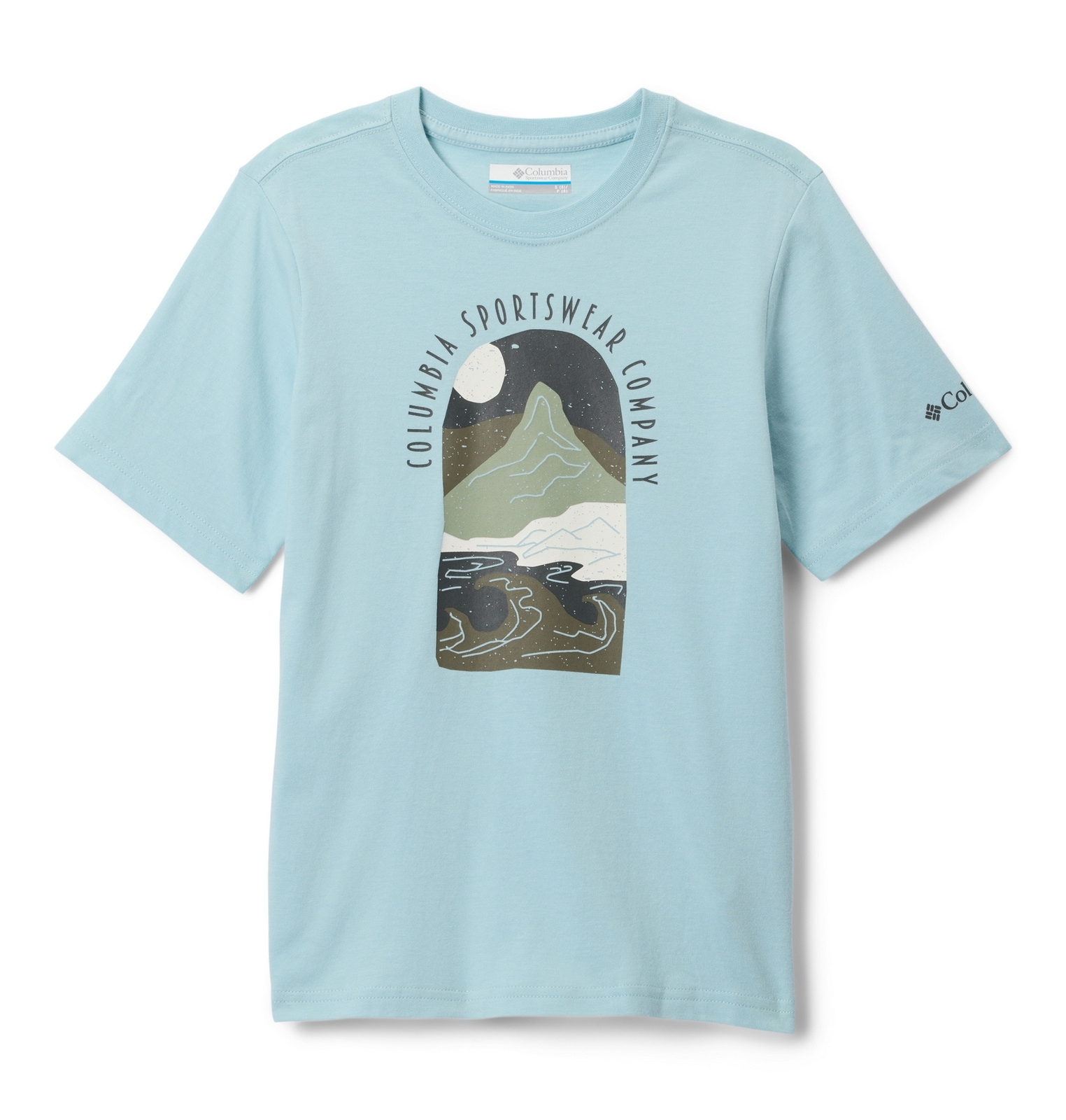 Koszulka chłopięca Columbia VALLEY CREEK II GRAPHIC niebieska 2154581482