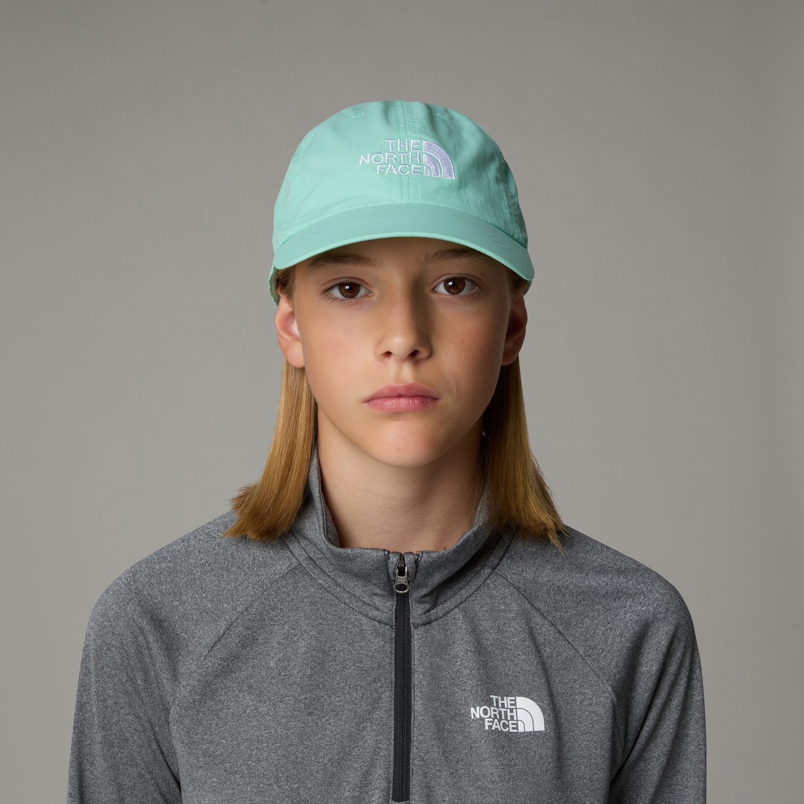 Czapka z daszkiem dziecięca The North Face HORIZON zielona NF0A7WG9AFX