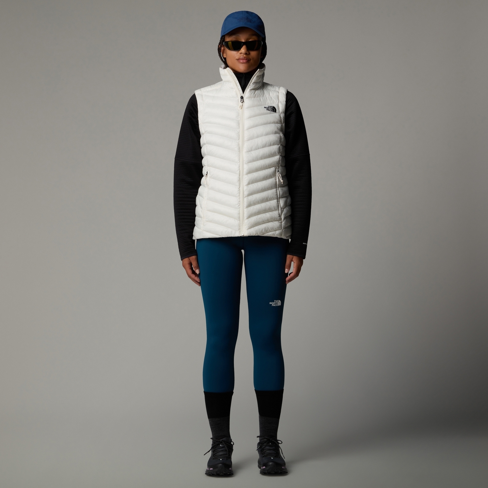 Bezrękawnik puchowy damski The North Face HUILA beżowy NF0A85AIQLI