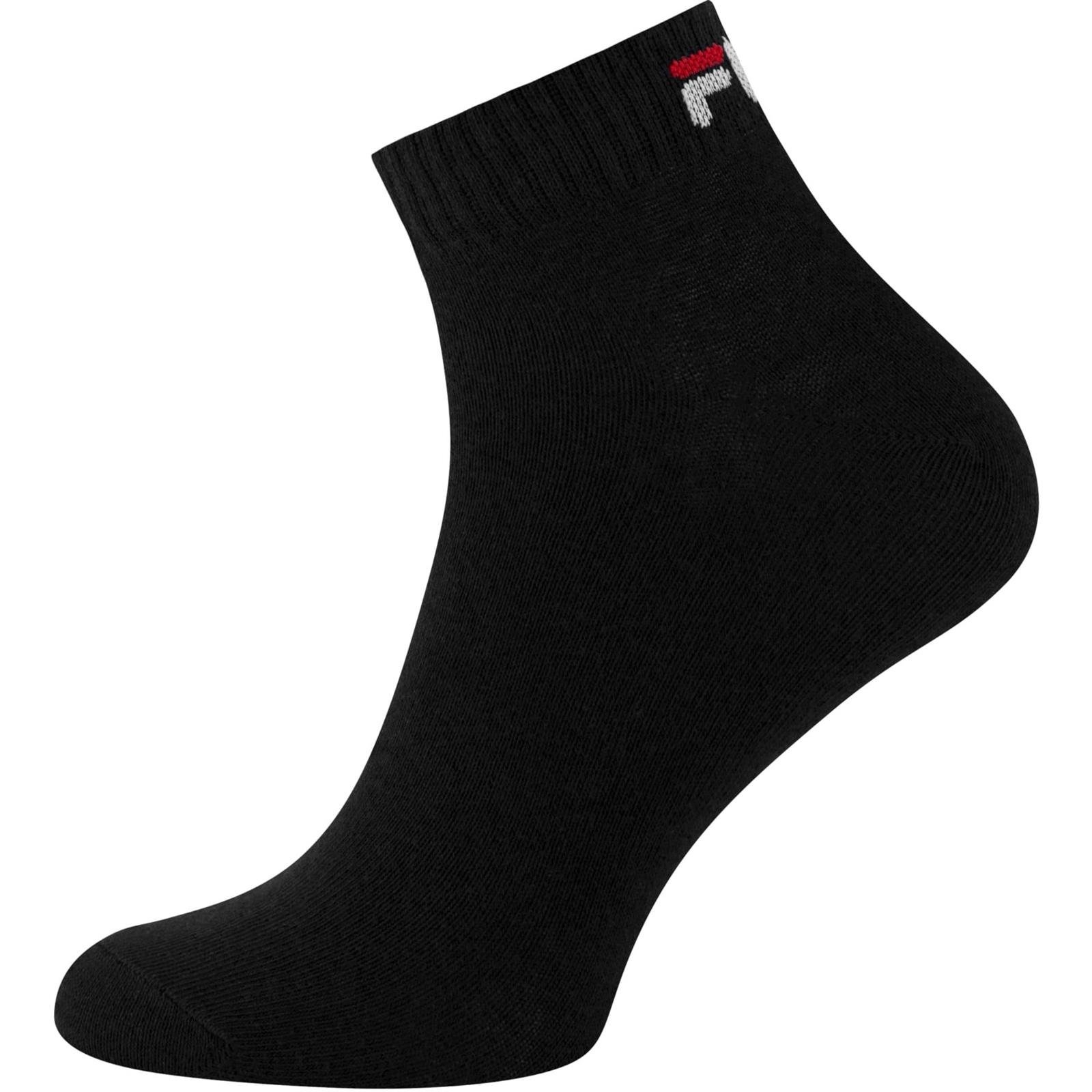 Skarpety unisex Fila QUARTER PLAIN 3-PACK czarne F9300-200
