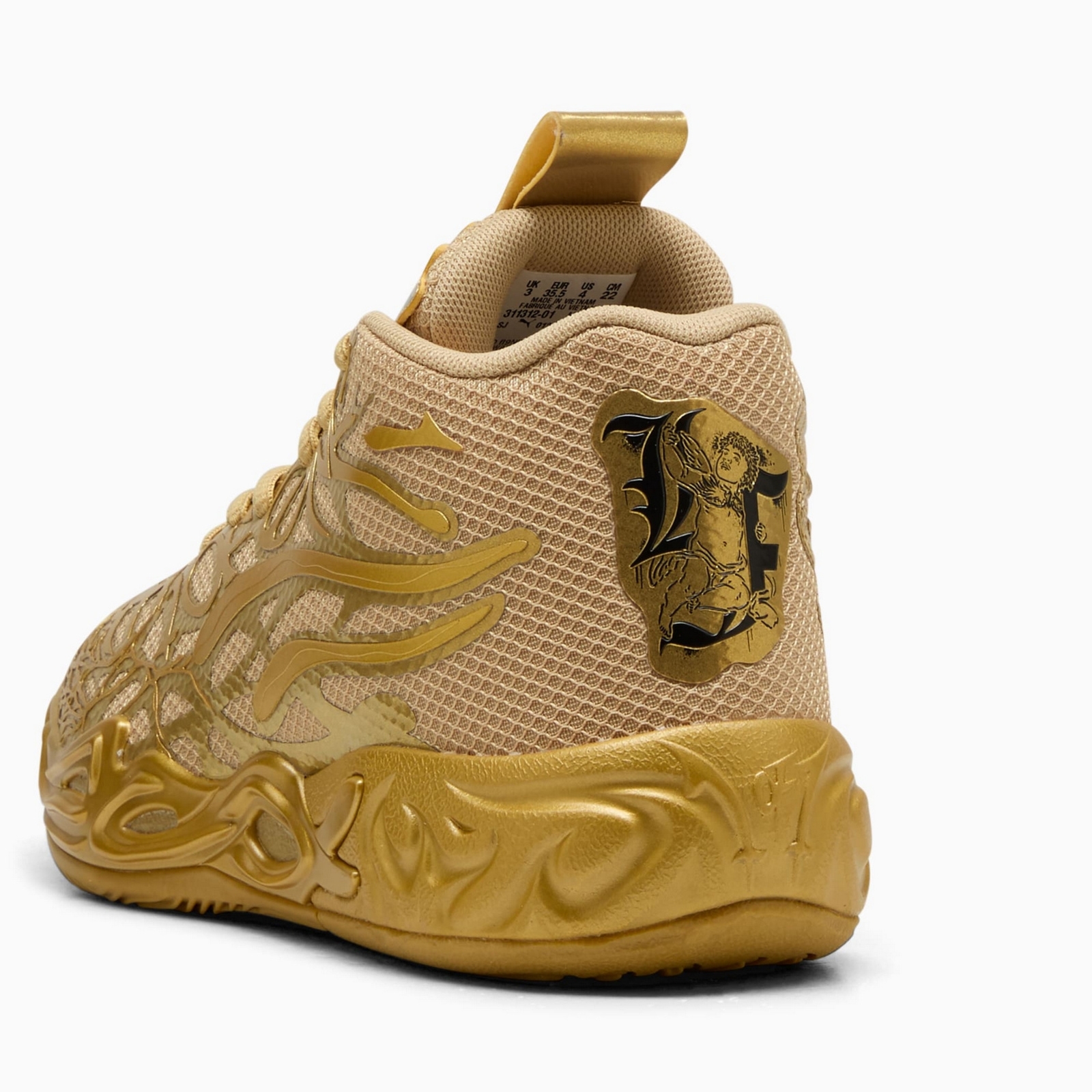 Buty do koszyk�wki dzieci�ce Puma MB.04 GOLDEN CHILD JR z�ote 31131201