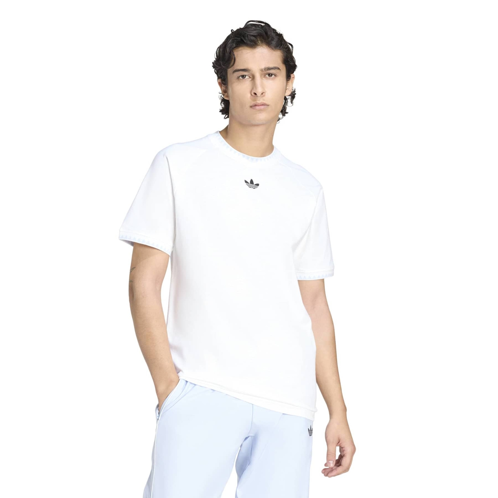 Koszulka m�ska adidas CHEST STRIPES bia�a KC6448