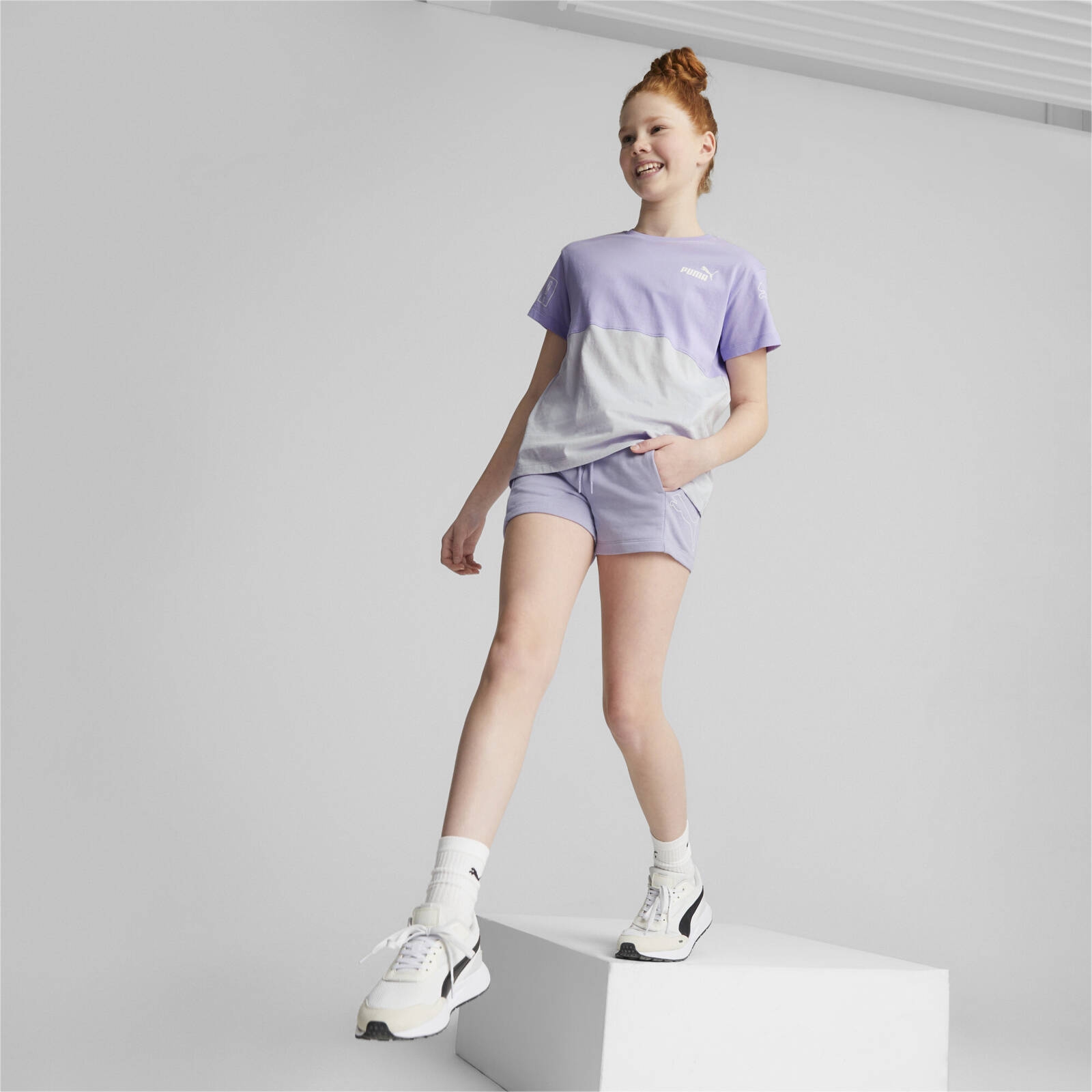 Szorty dziewczce Puma POWER TR fioletowe 67355325