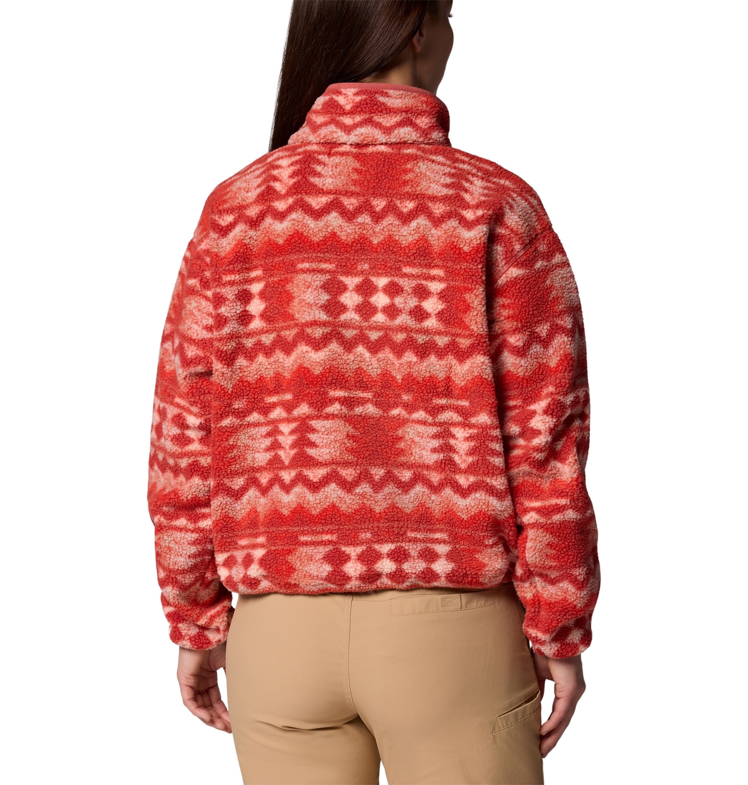 Polar damski Columbia HELVETIA II PRINTED HALF SNAP czerwony 2098501610
